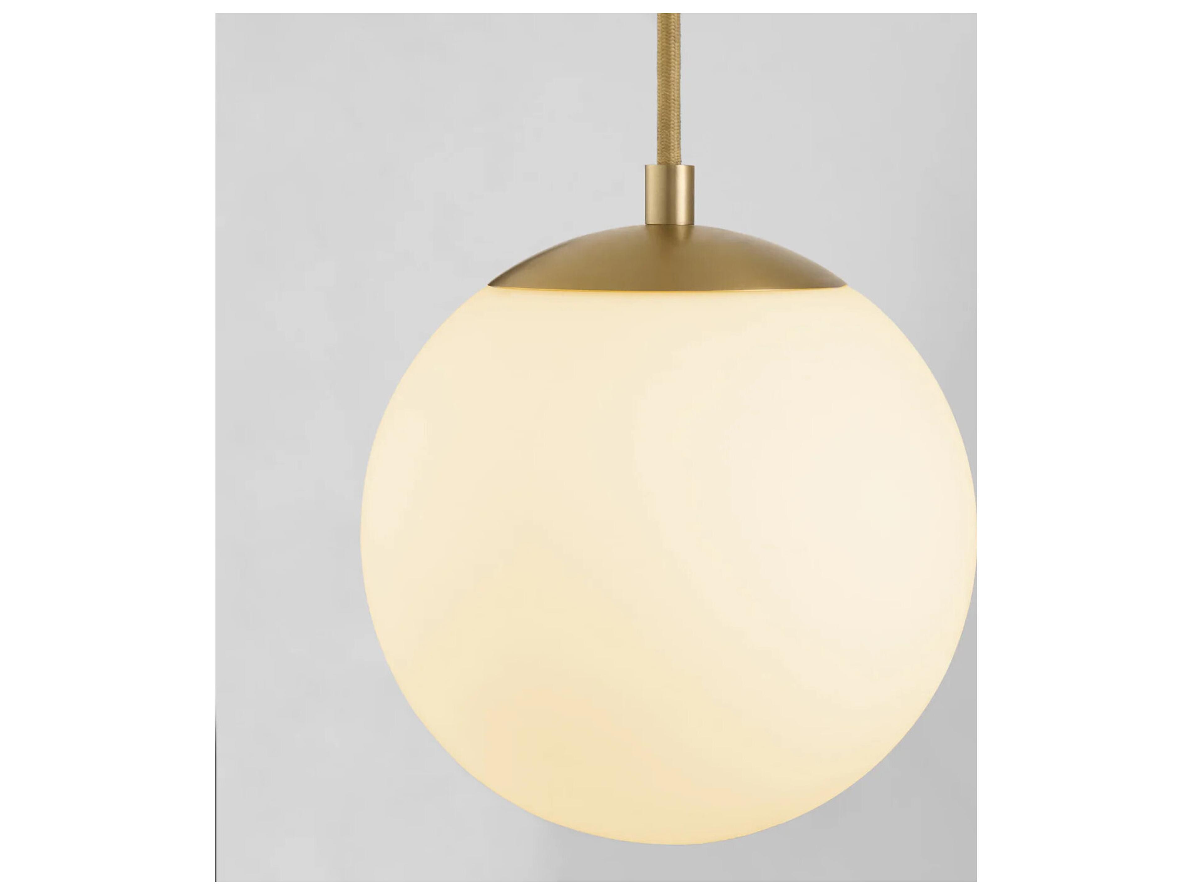 Oxygen by Quorum Luna 1-Light Aged Brass Globe Mini Pendant