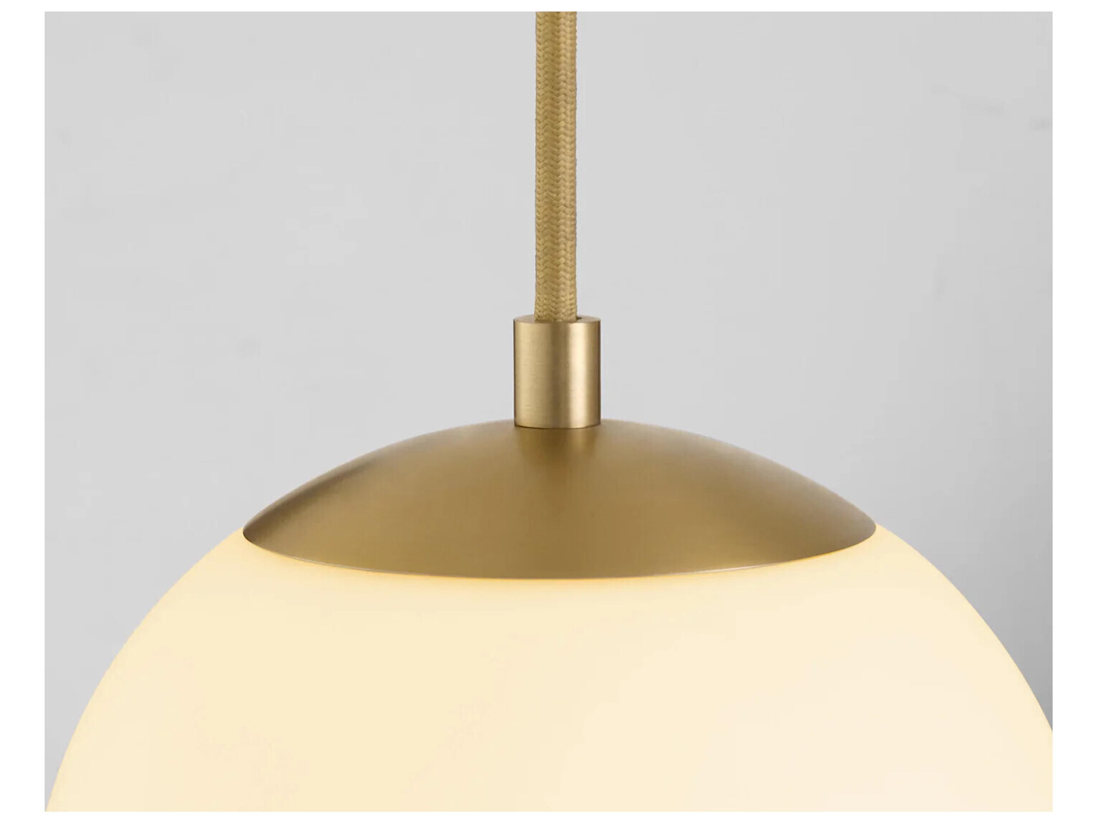 Oxygen by Quorum Luna 1-Light Aged Brass Globe Mini Pendant