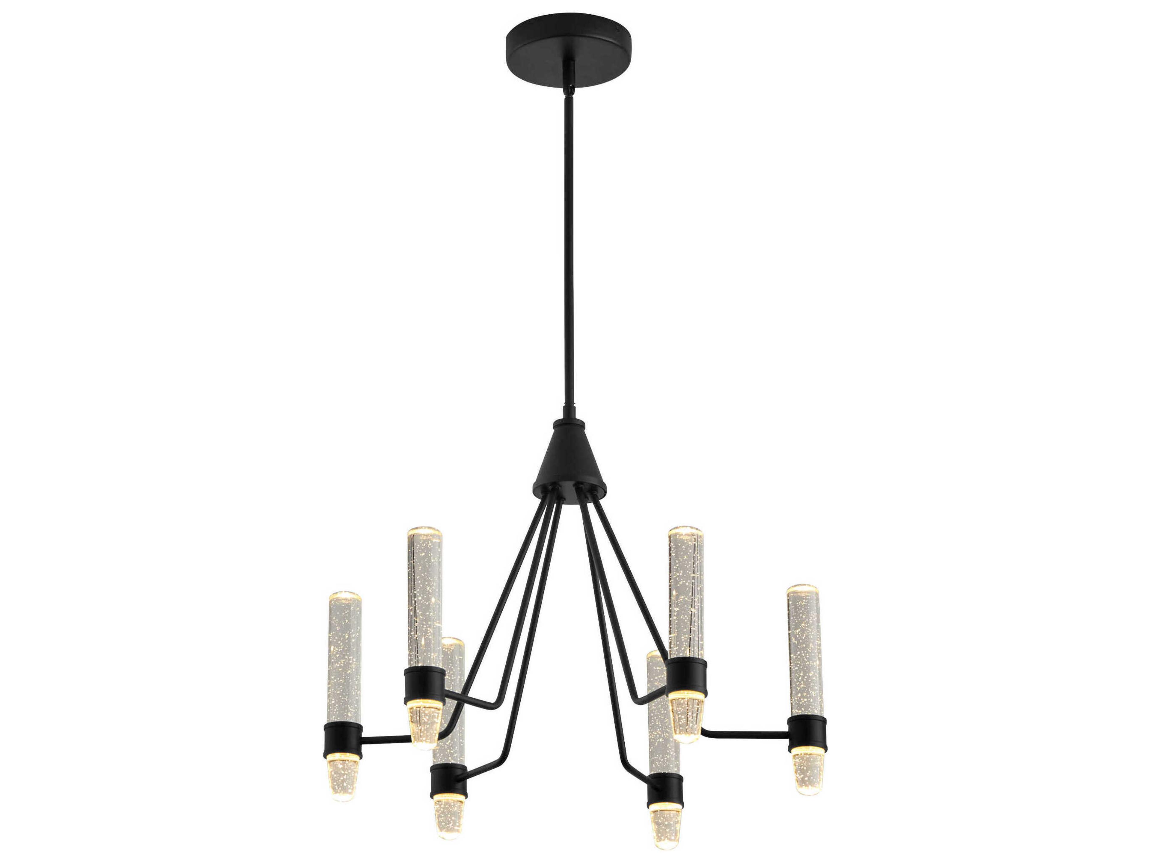 Oxygen by Quorum Ethos 6-Light Black Chandelier