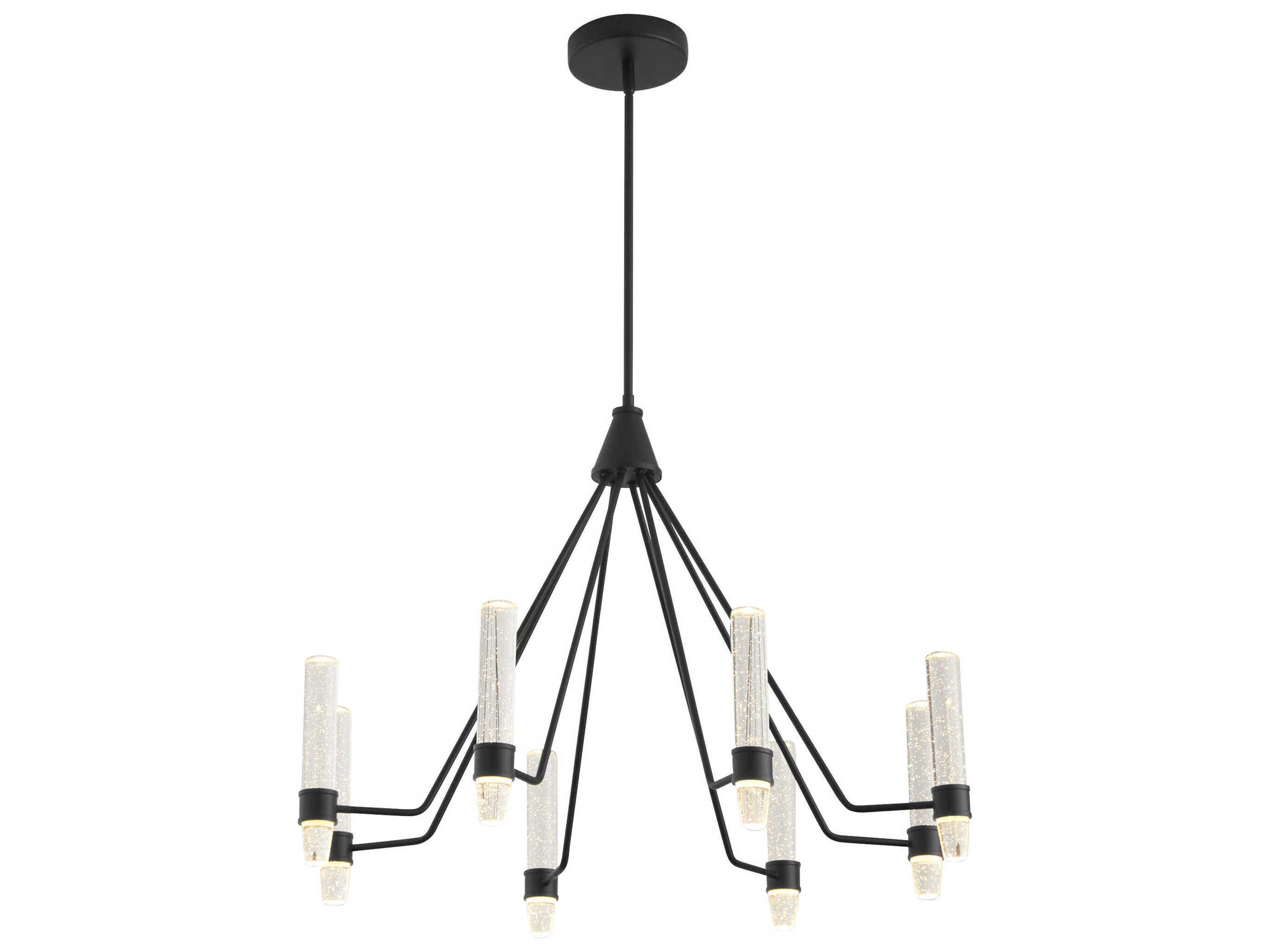 Oxygen by Quorum Ethos 8-Light Black Chandelier