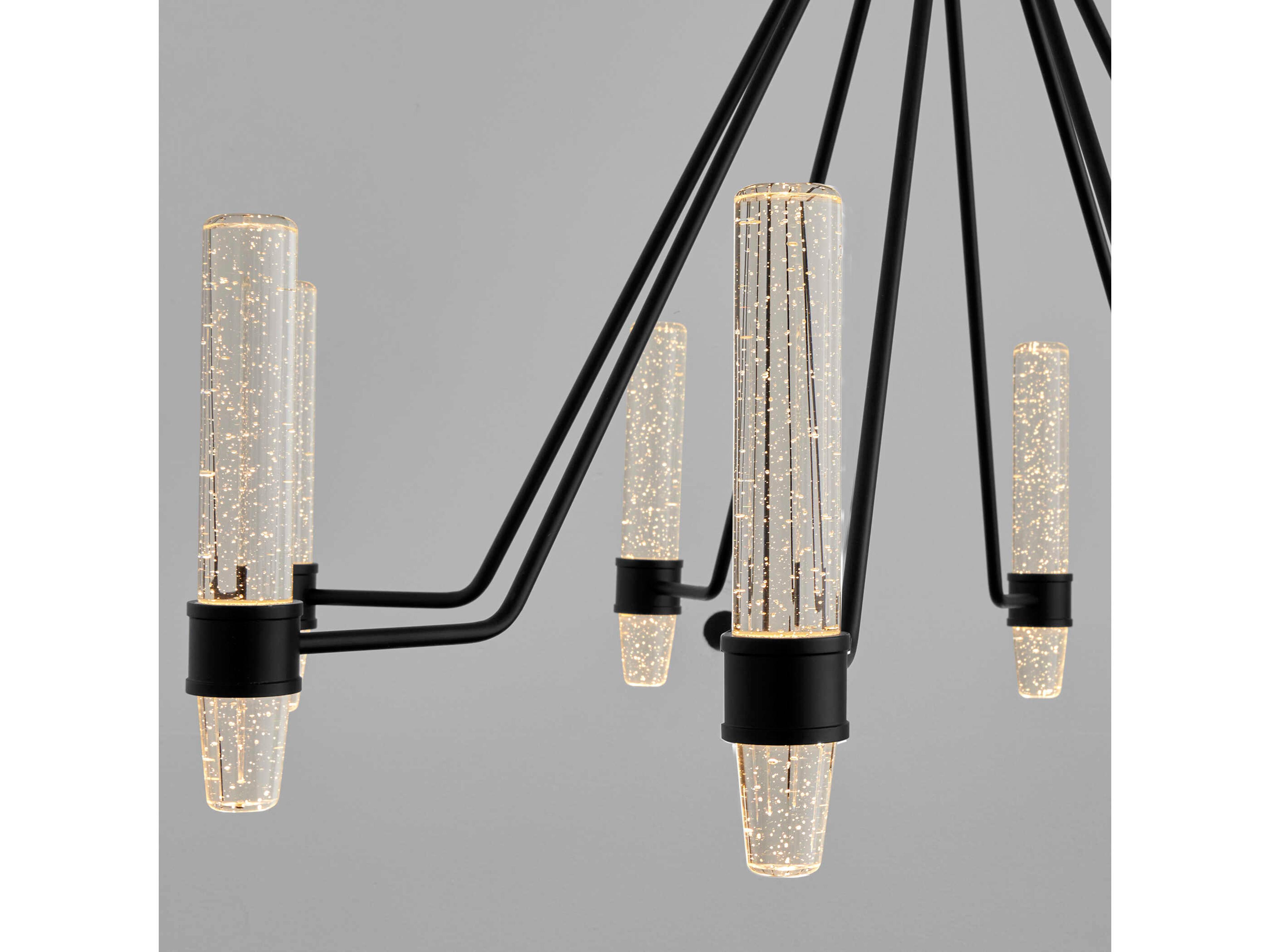 Oxygen by Quorum Ethos 8-Light Black Chandelier
