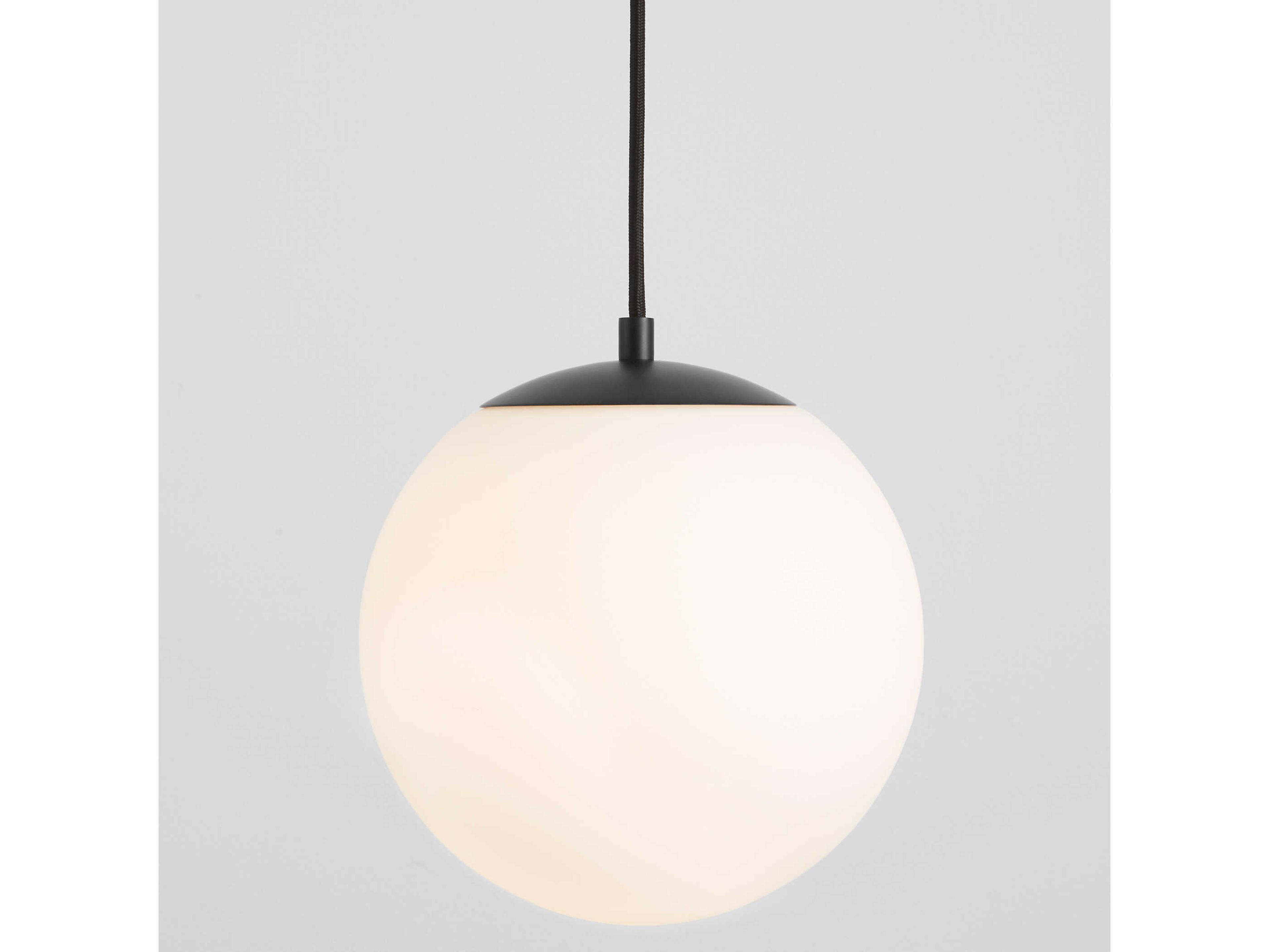 Oxygen by Quorum Luna 1-Light Black Globe Mini Pendant