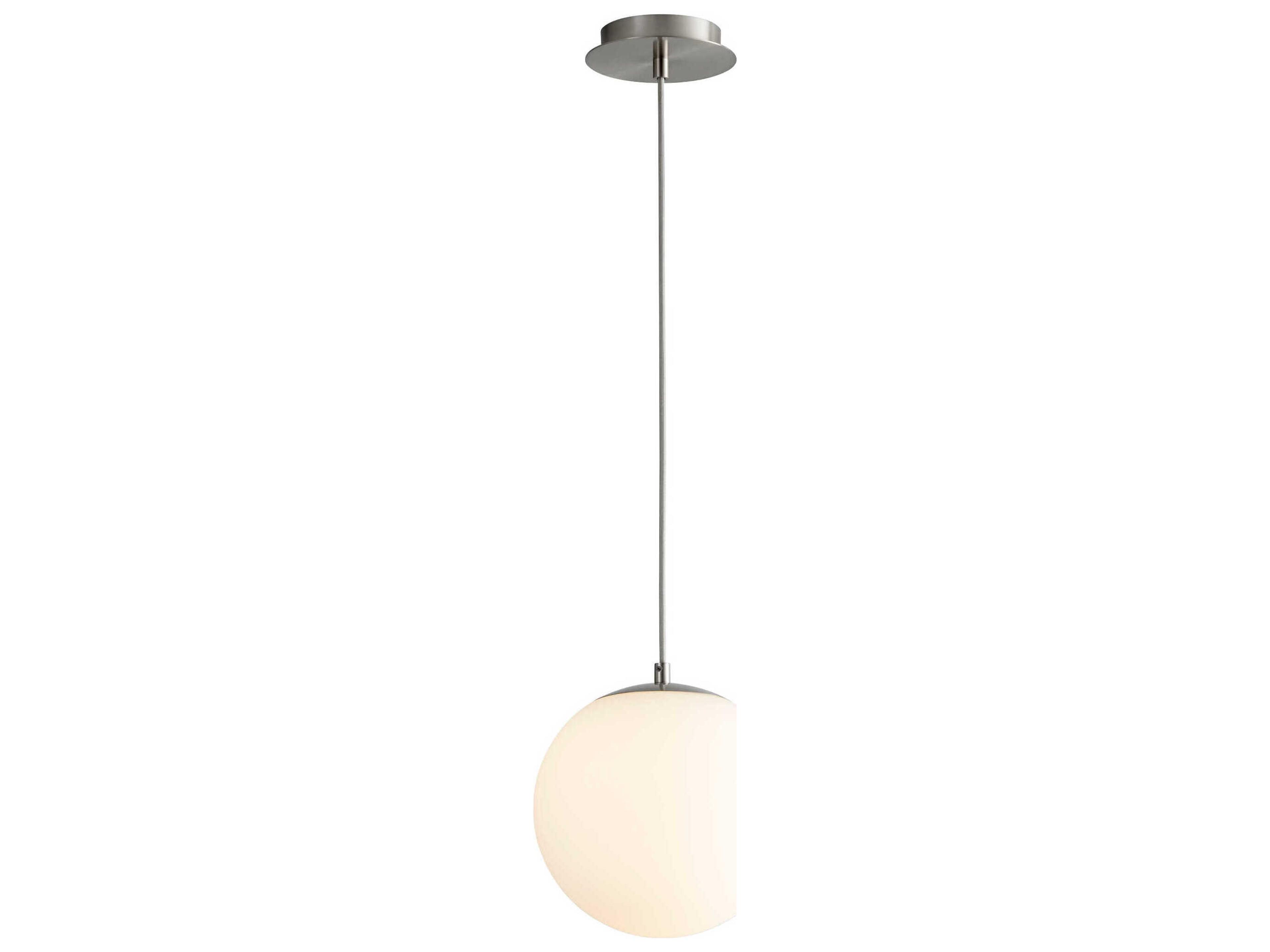 Oxygen by Quorum Luna 1-Light Satin Nickel Globe Mini Pendant