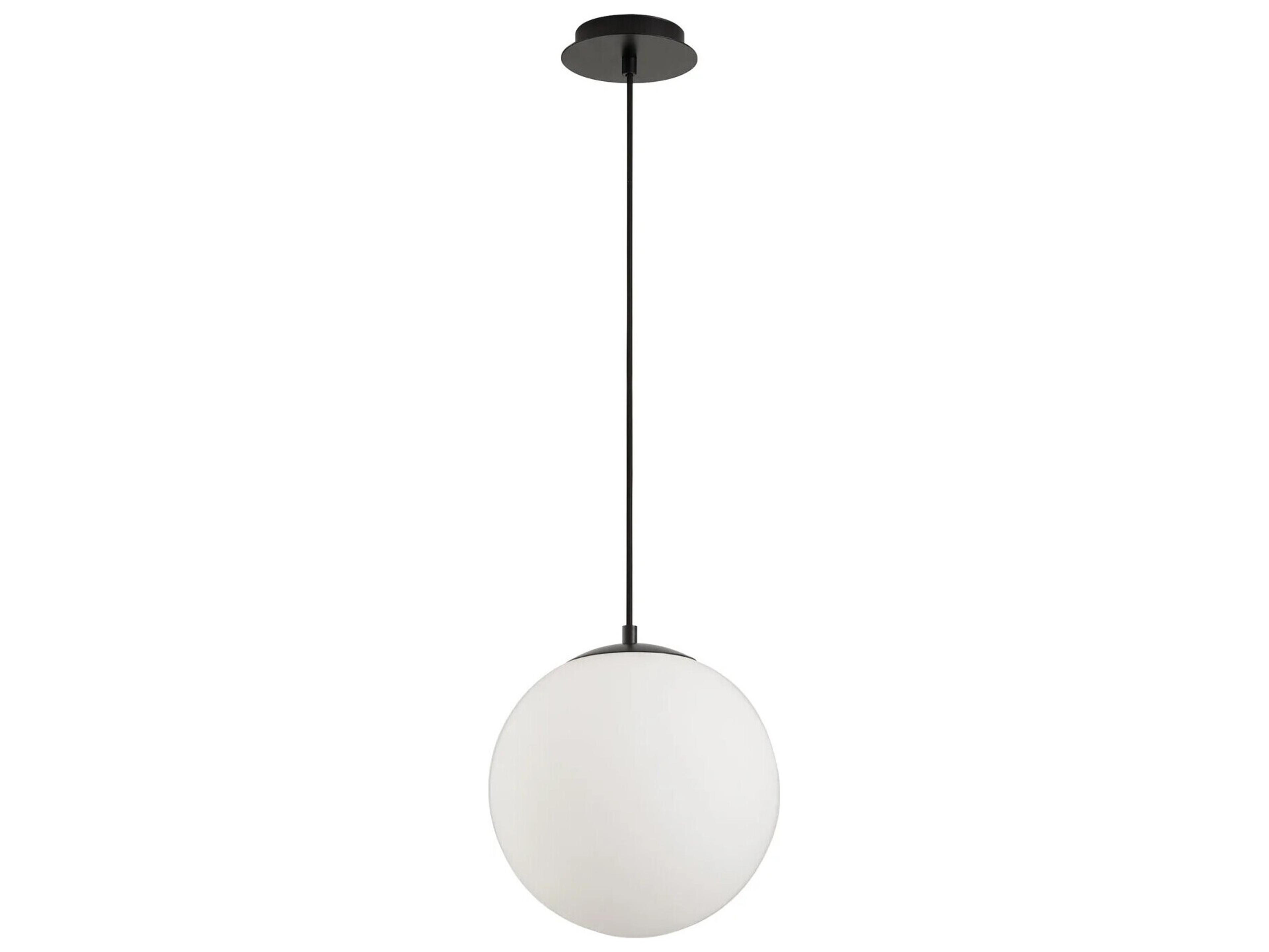 Luna 1-Light Black Globe Pendant