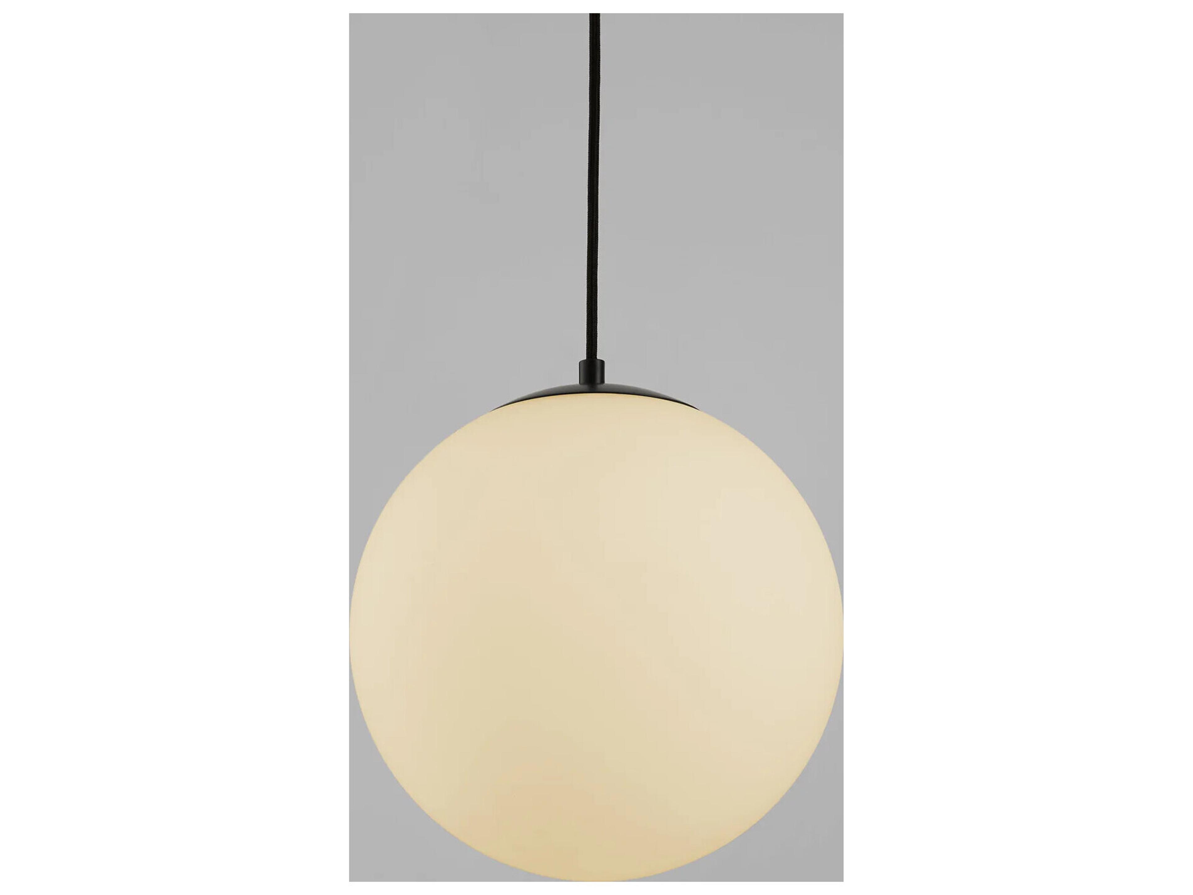 Oxygen by Quorum Luna 1-Light Black Globe Pendant