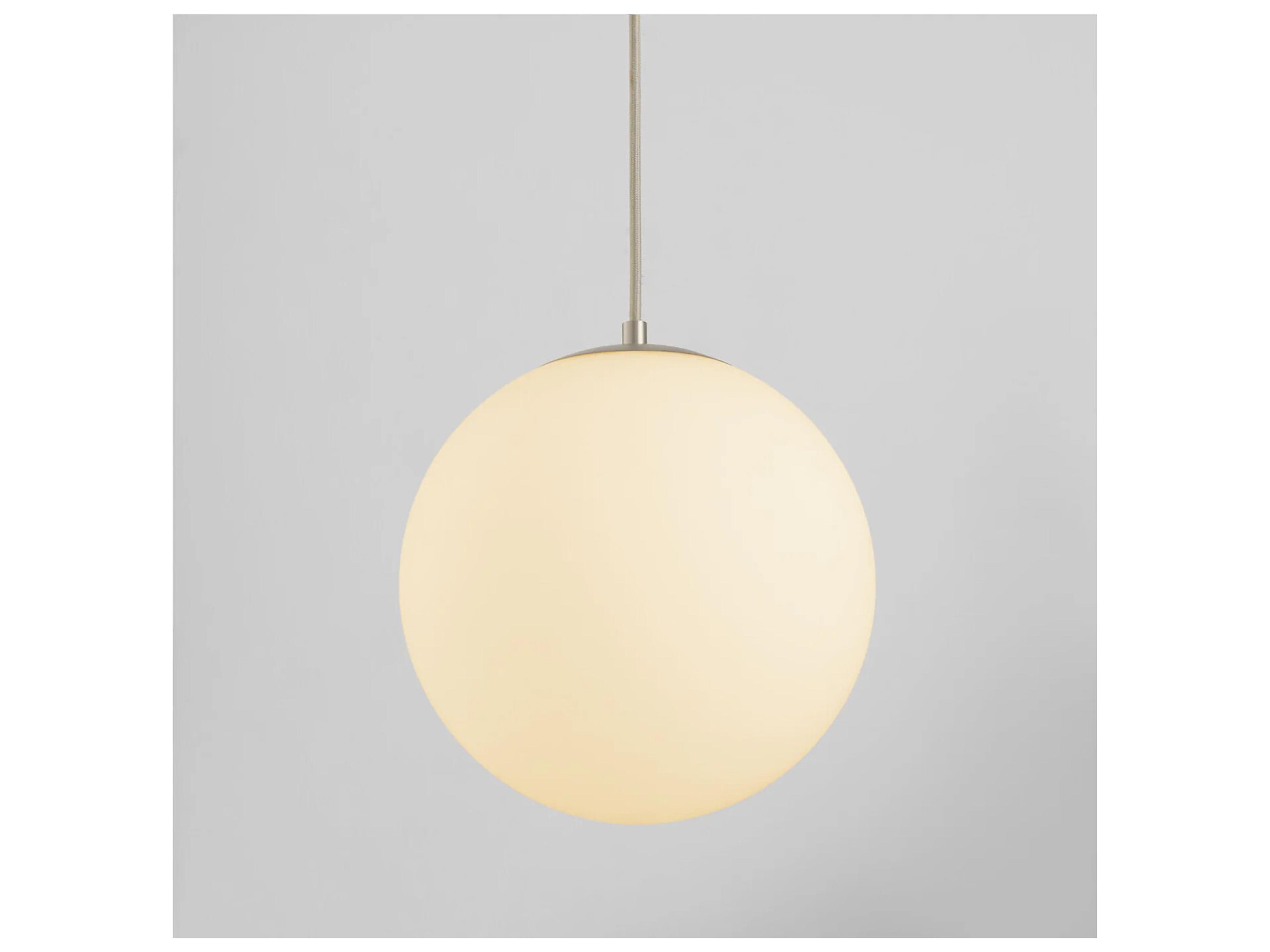 Oxygen by Quorum Luna 1-Light Satin Nickel Globe Pendant