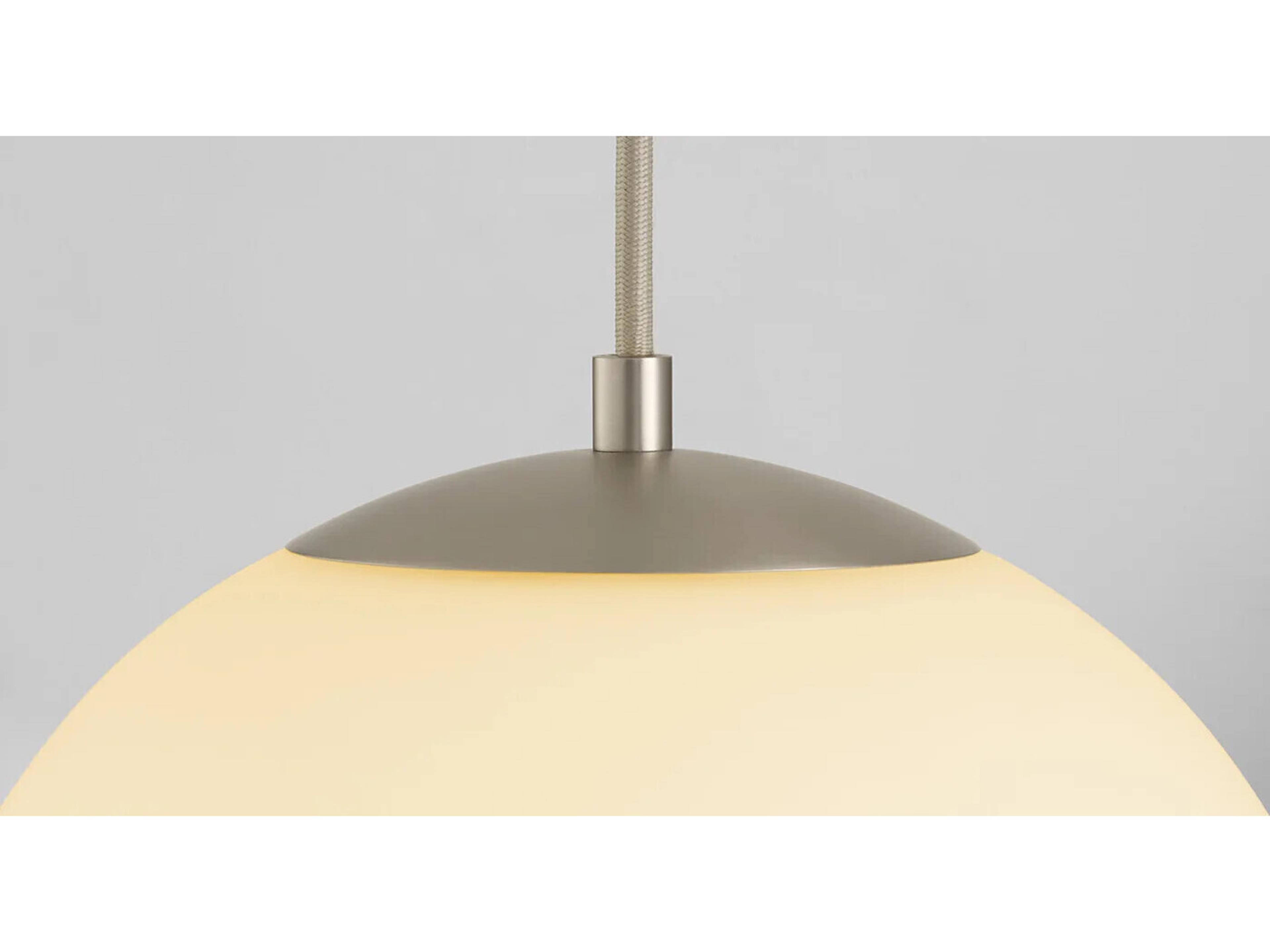 Oxygen by Quorum Luna 1-Light Satin Nickel Globe Pendant