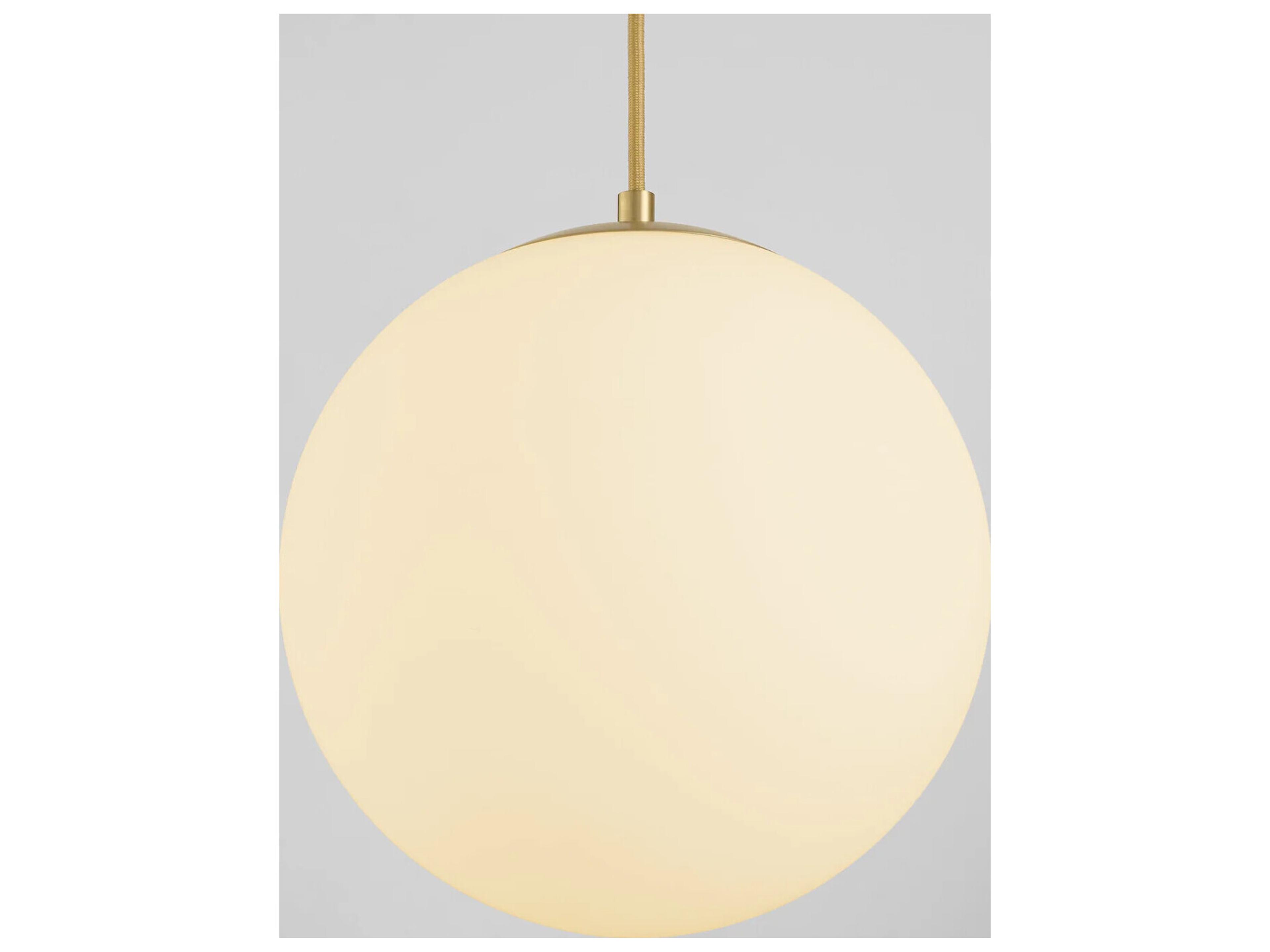 Oxygen by Quorum Luna 1-Light Aged Brass Globe Pendant
