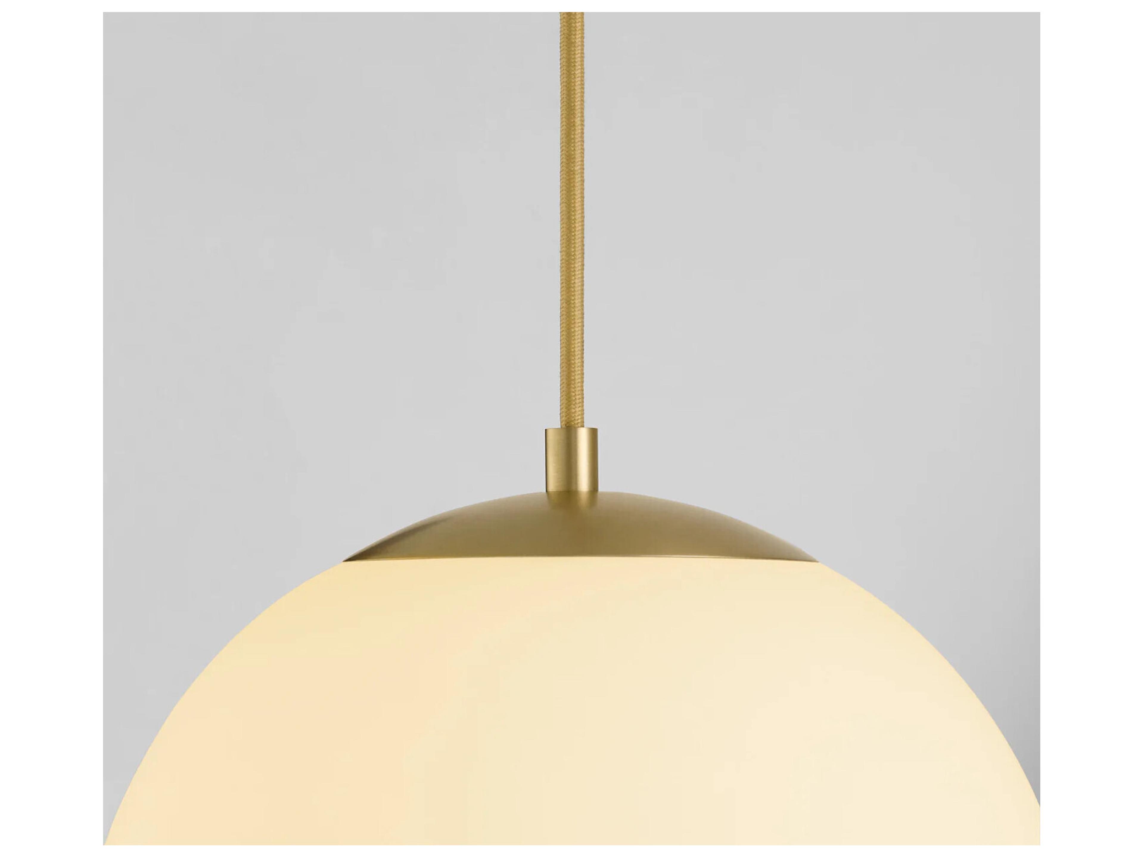 Oxygen by Quorum Luna 1-Light Aged Brass Globe Pendant