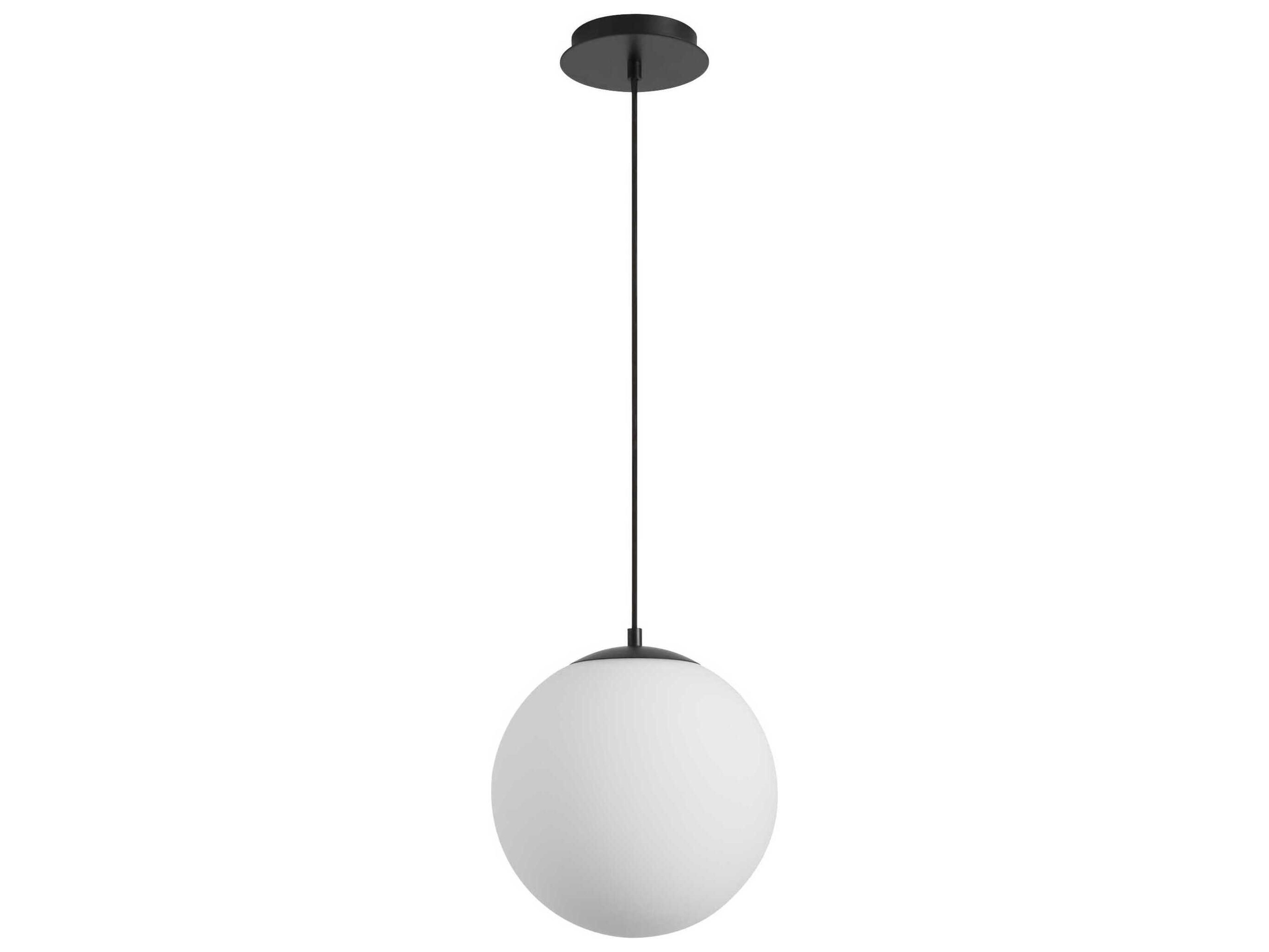 Luna 1-Light Black Globe Mini Pendant