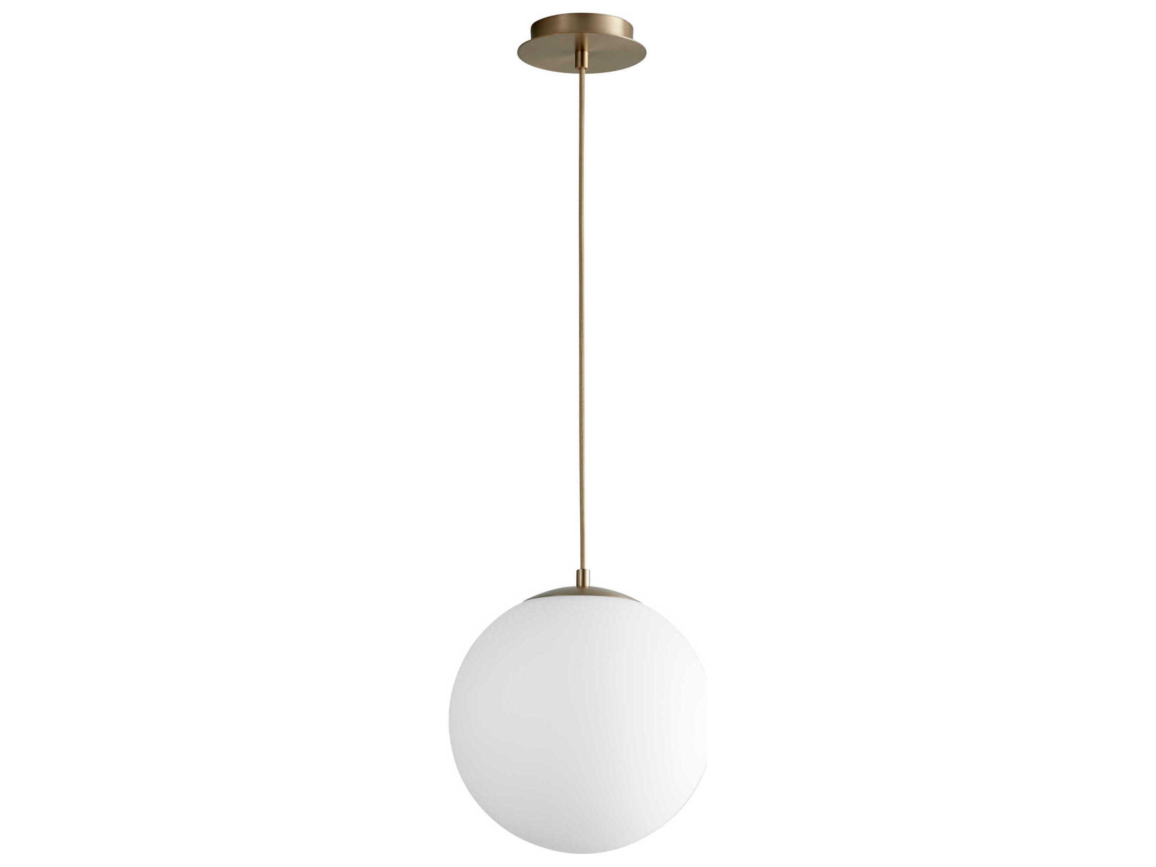 Luna 1-Light Aged Brass Globe Mini Pendant