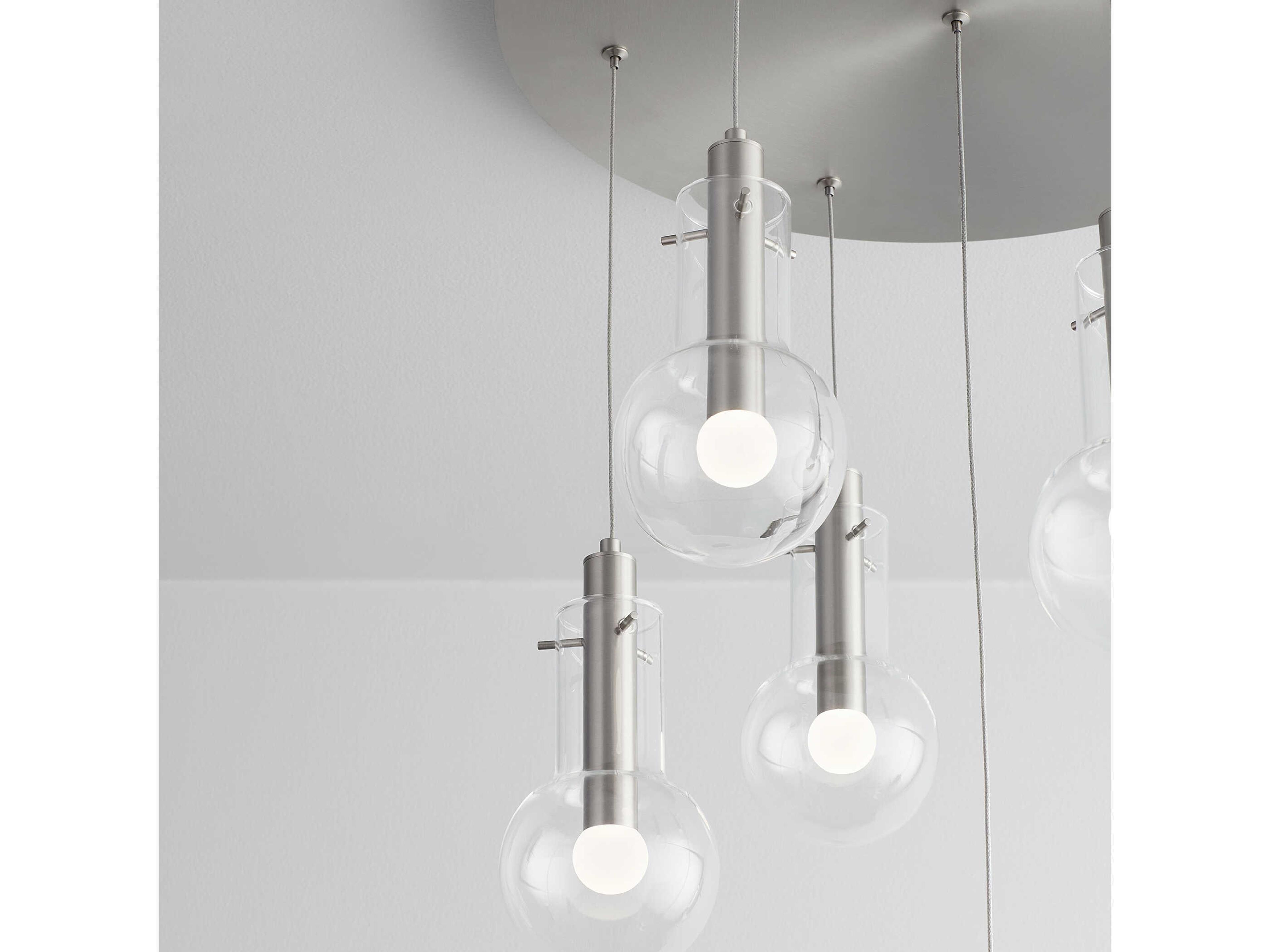 Oxygen by Quorum Primo 7-Light Satin Nickel Pendant