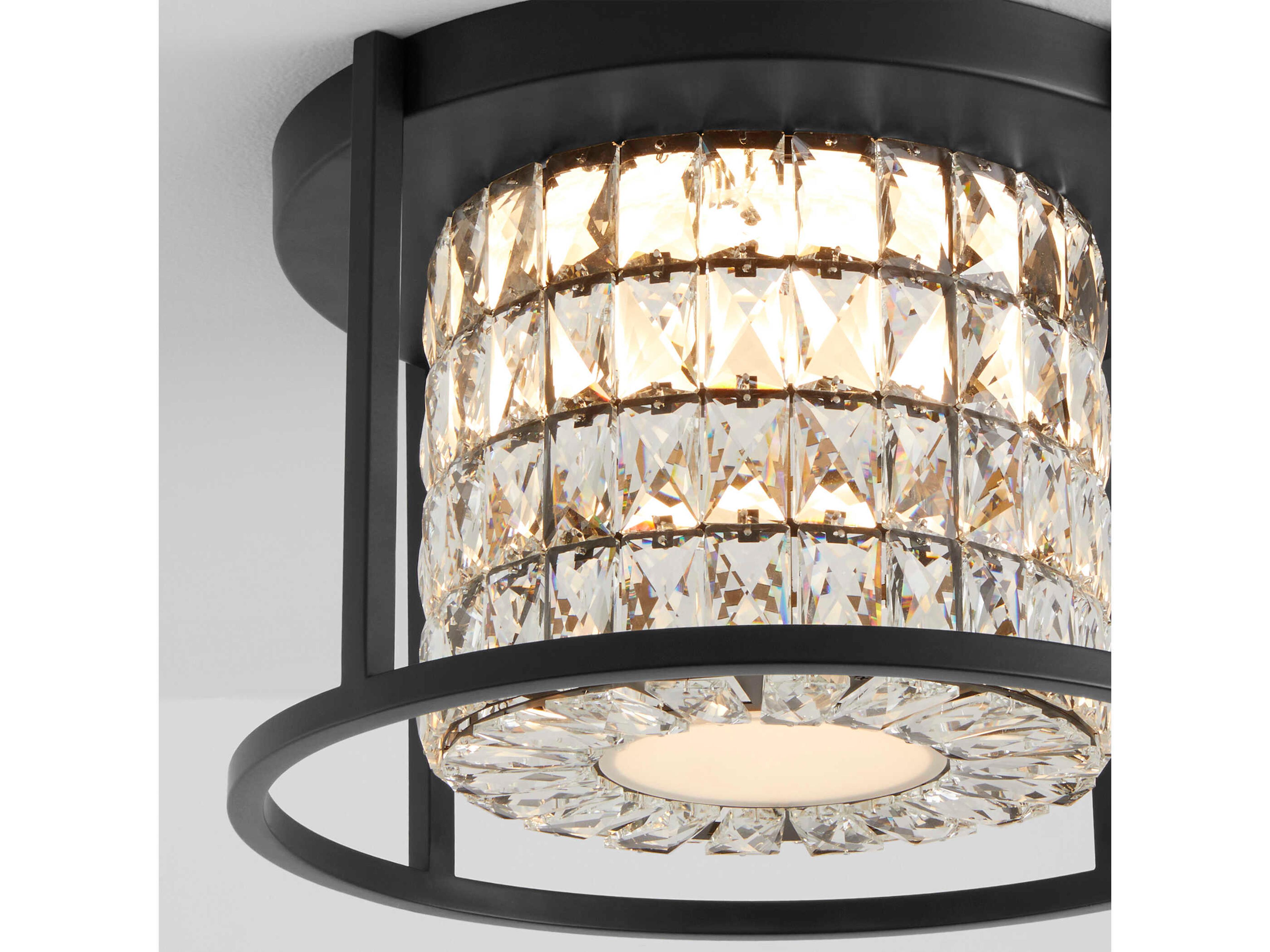 Oxygen by Quorum Elan Black Flush Mount