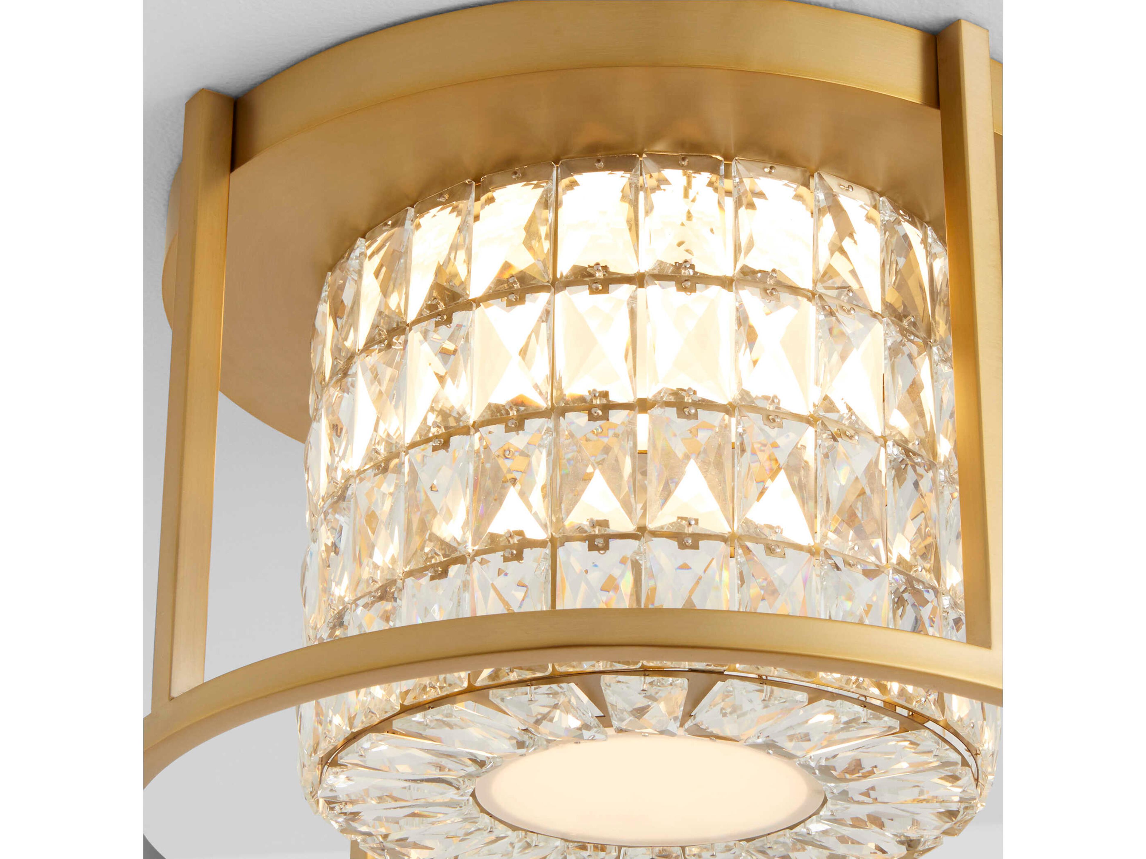 Oxygen by Quorum Elan Aged Brass Flush Mount