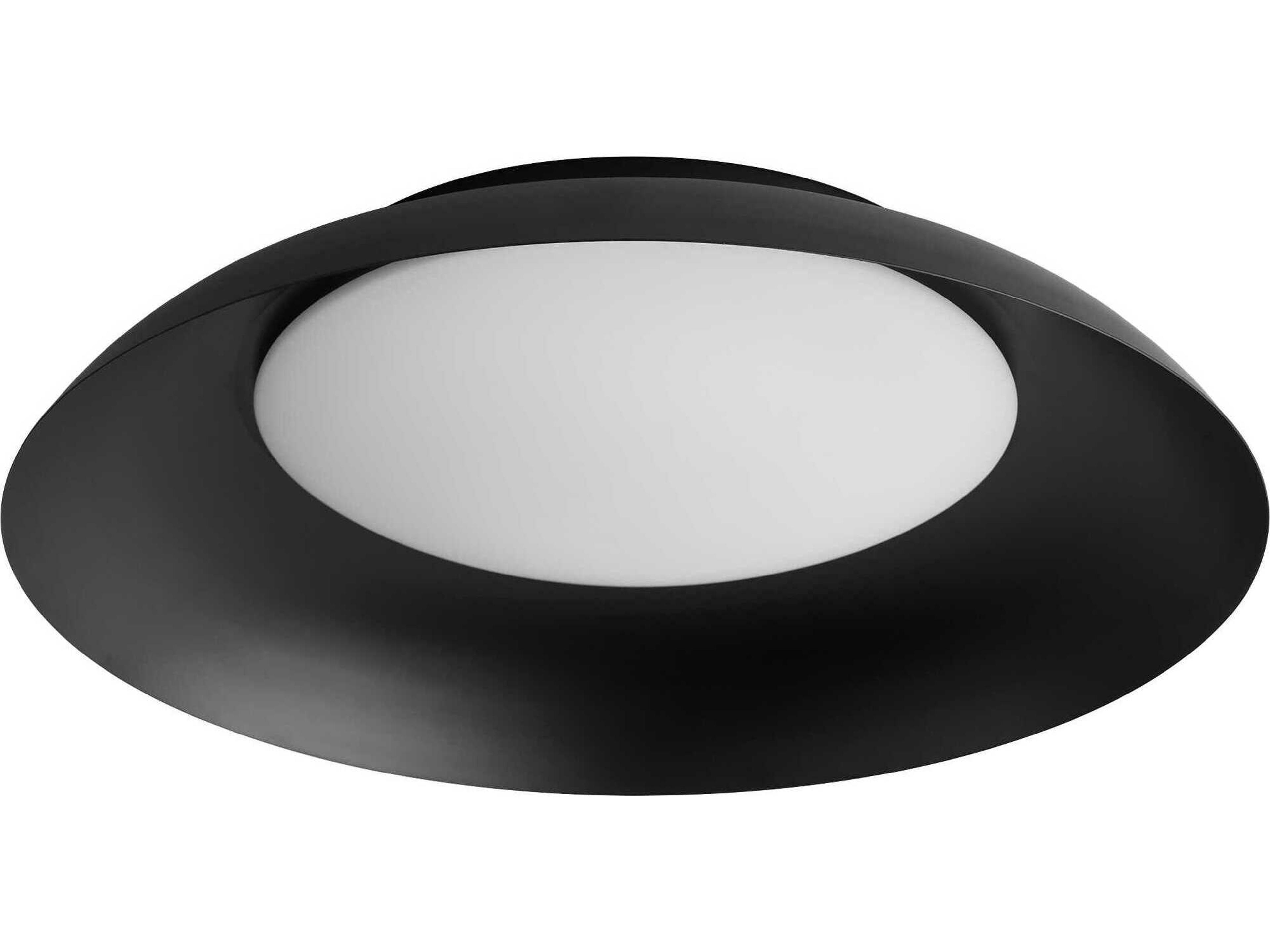 Oxygen by Quorum Bongo 1-Light Black Round Flush Mount