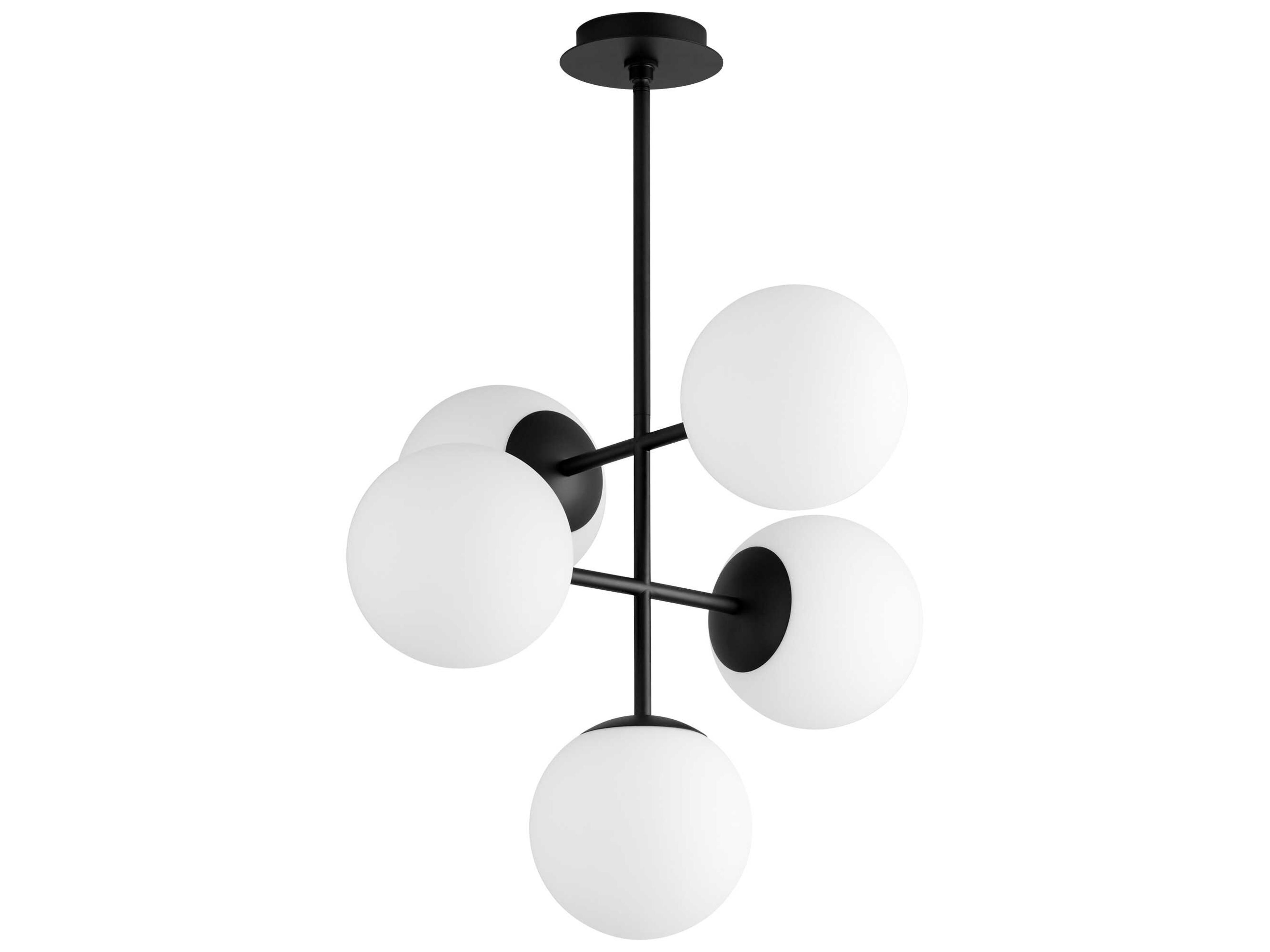Nebula 5-Light Black Globe Chandelier