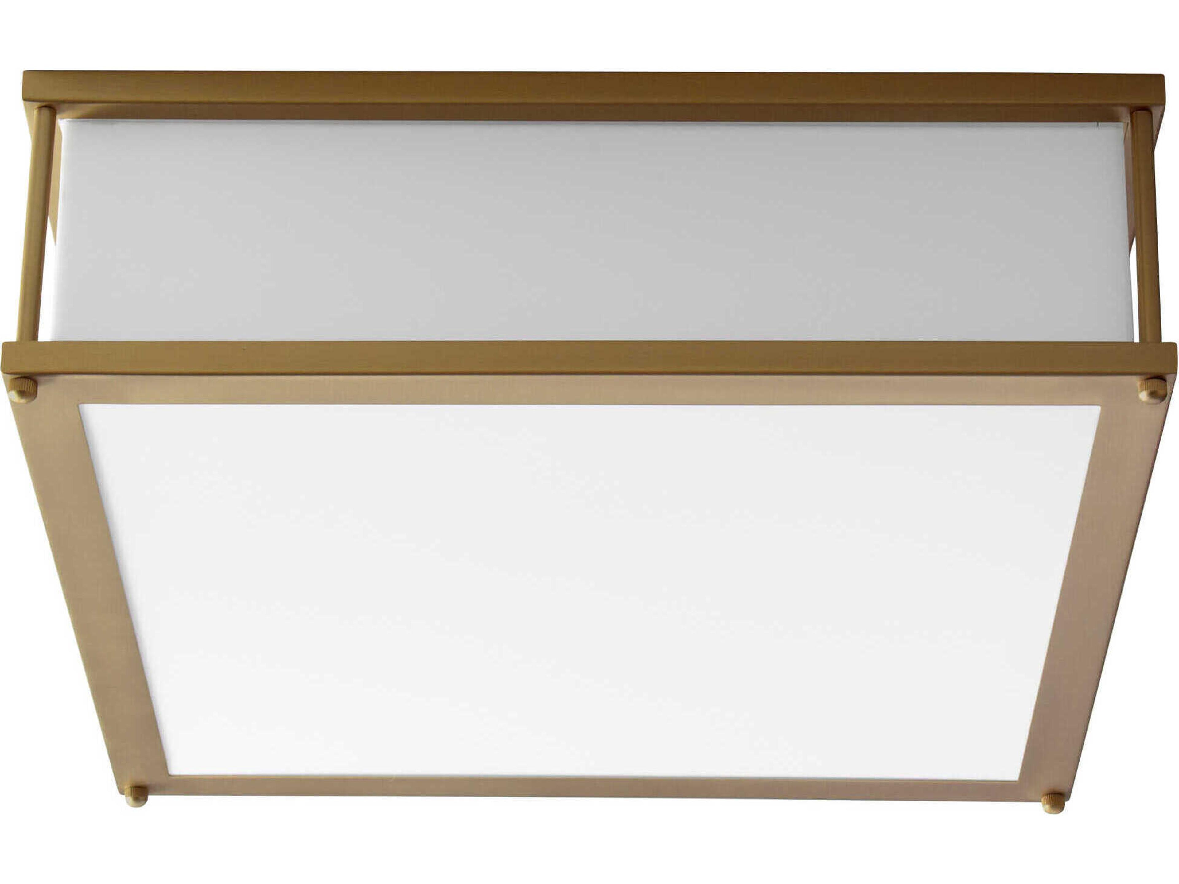 Modulo 2-Light Aged Brass Flush Mount