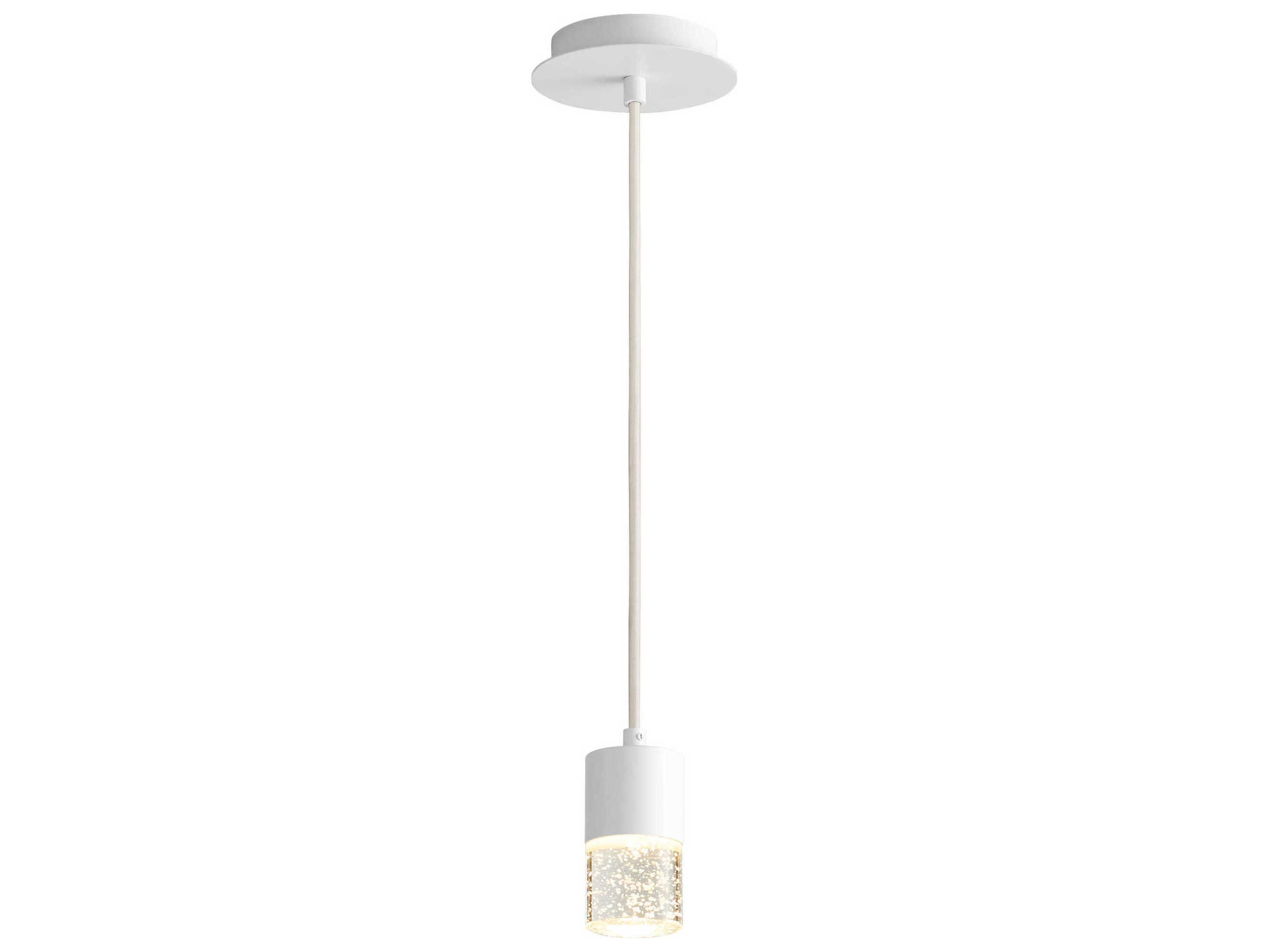 Oxygen by Quorum Spirit 1-Light White Cylinder Linear Mini Pendant