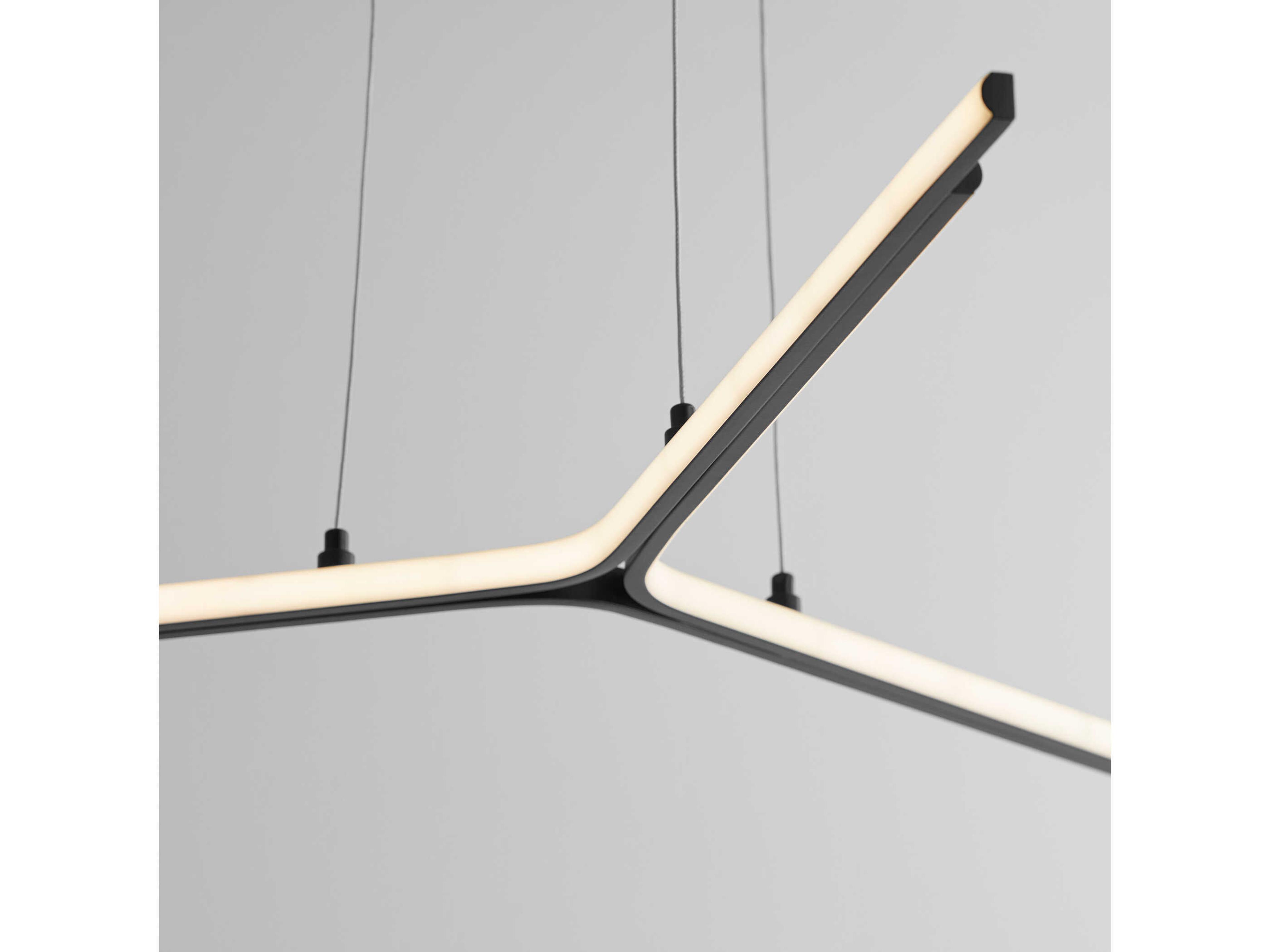 Oxygen by Quorum Estrella 1-Light Black Linear Pendant