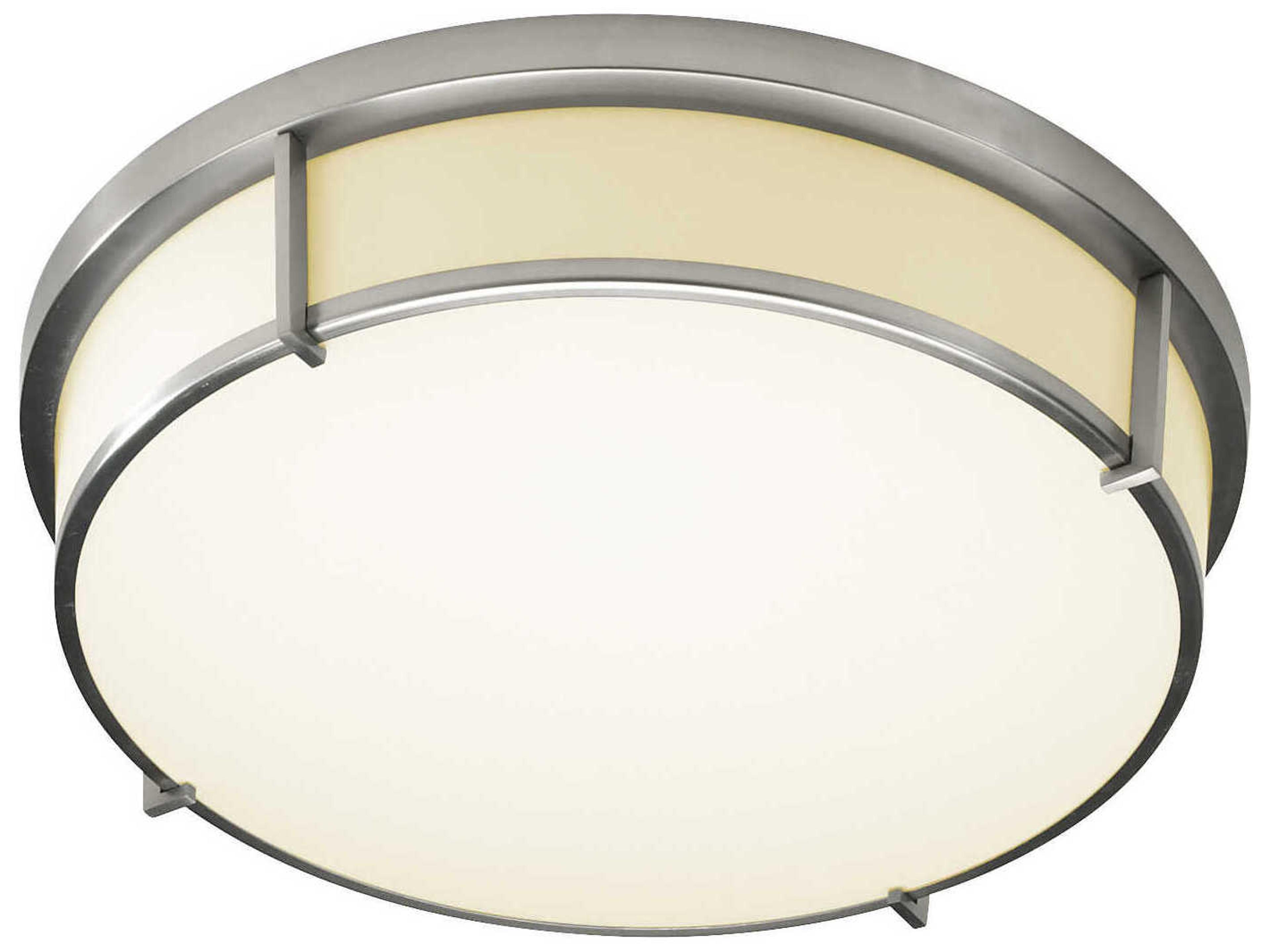 Oxygen by Quorum Io 2-Light Satin Nickel Round Flush Mount