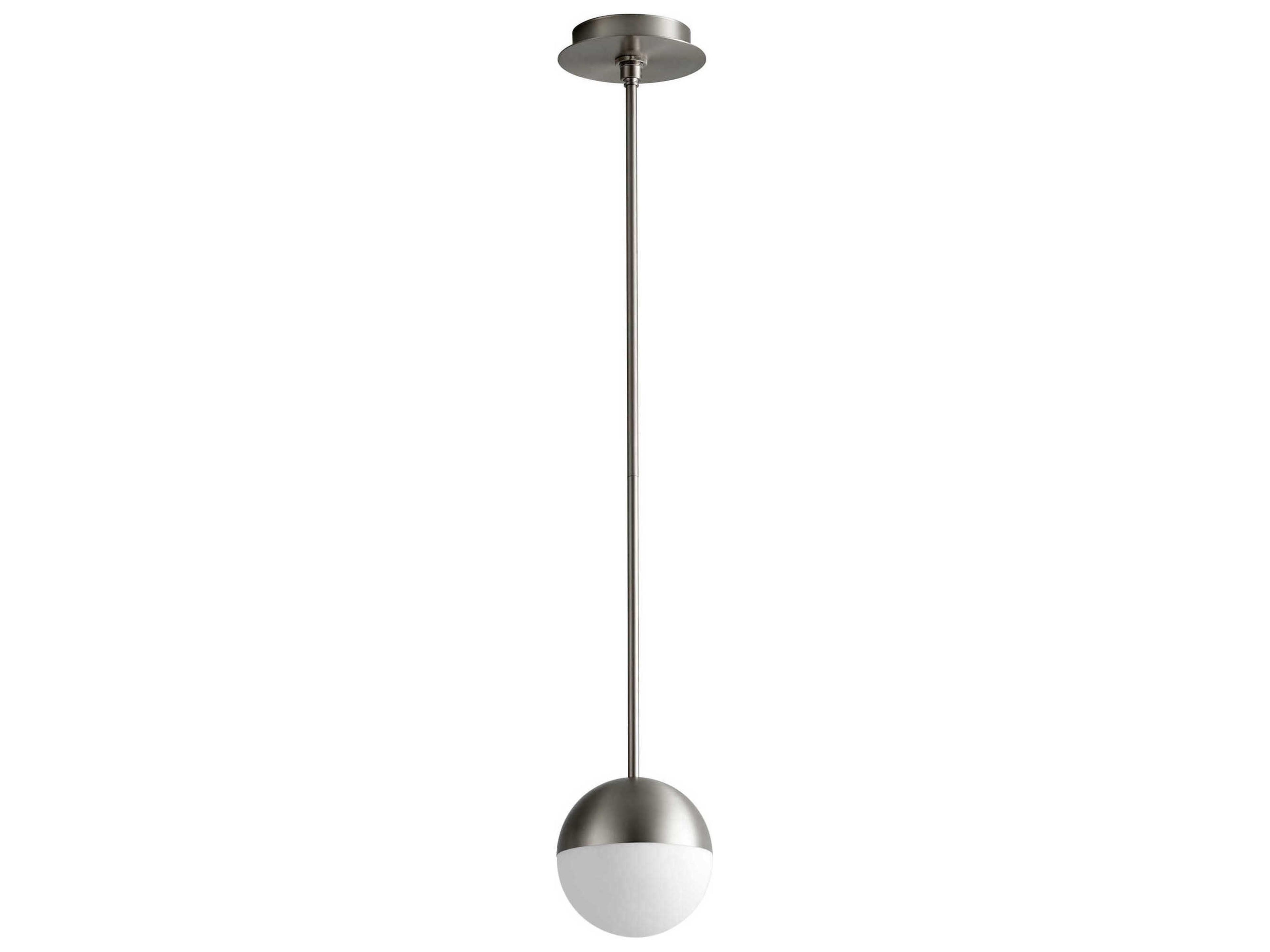 Mondo 1-Light Satin Nickel Globe Mini Pendant