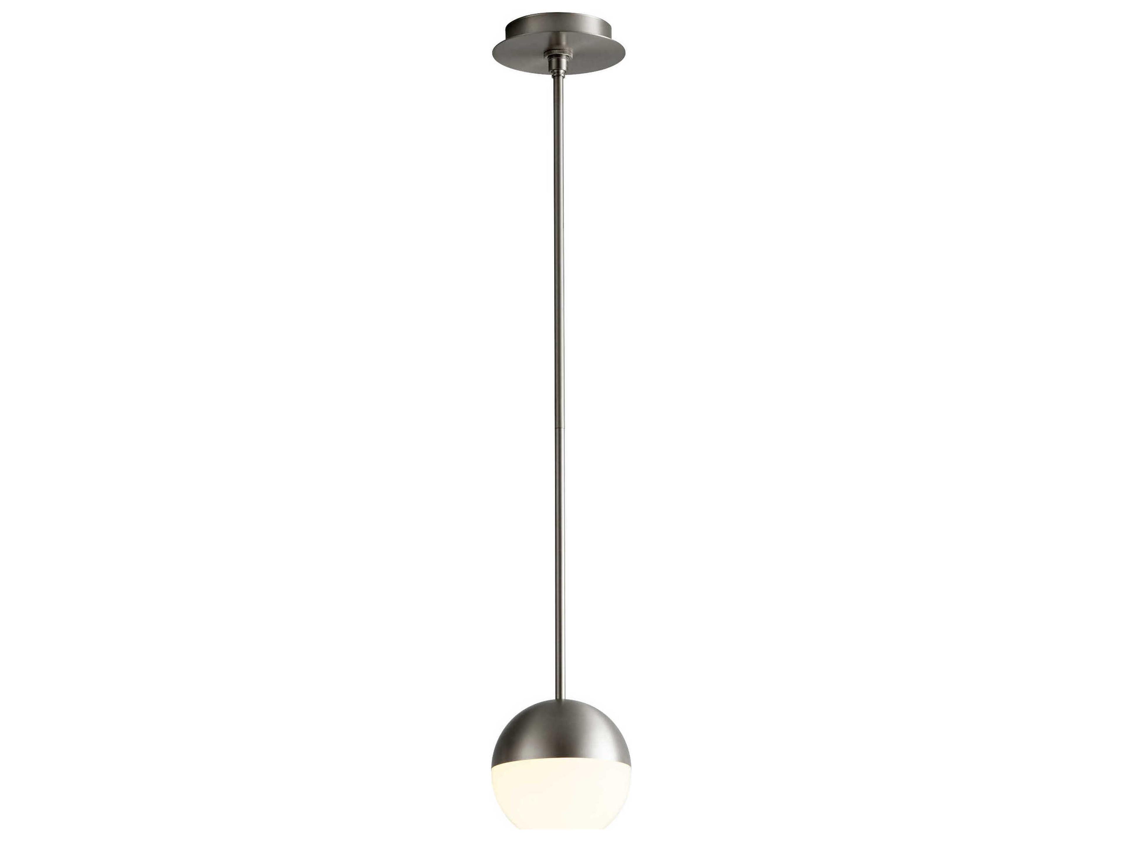 Oxygen by Quorum Mondo 1-Light Satin Nickel Globe Mini Pendant