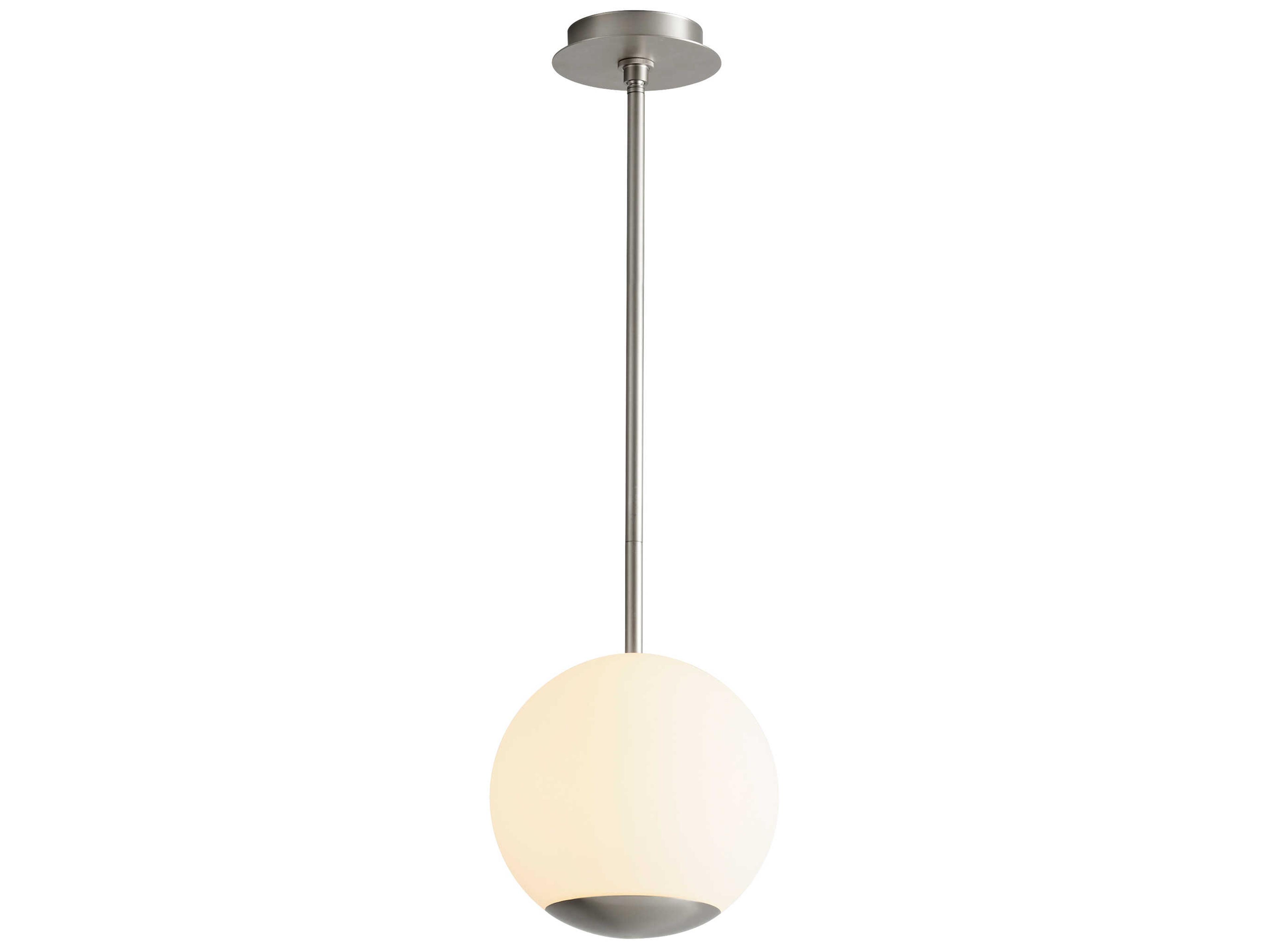 Oxygen by Quorum Terra 1-Light Satin Nickel Globe Mini Pendant