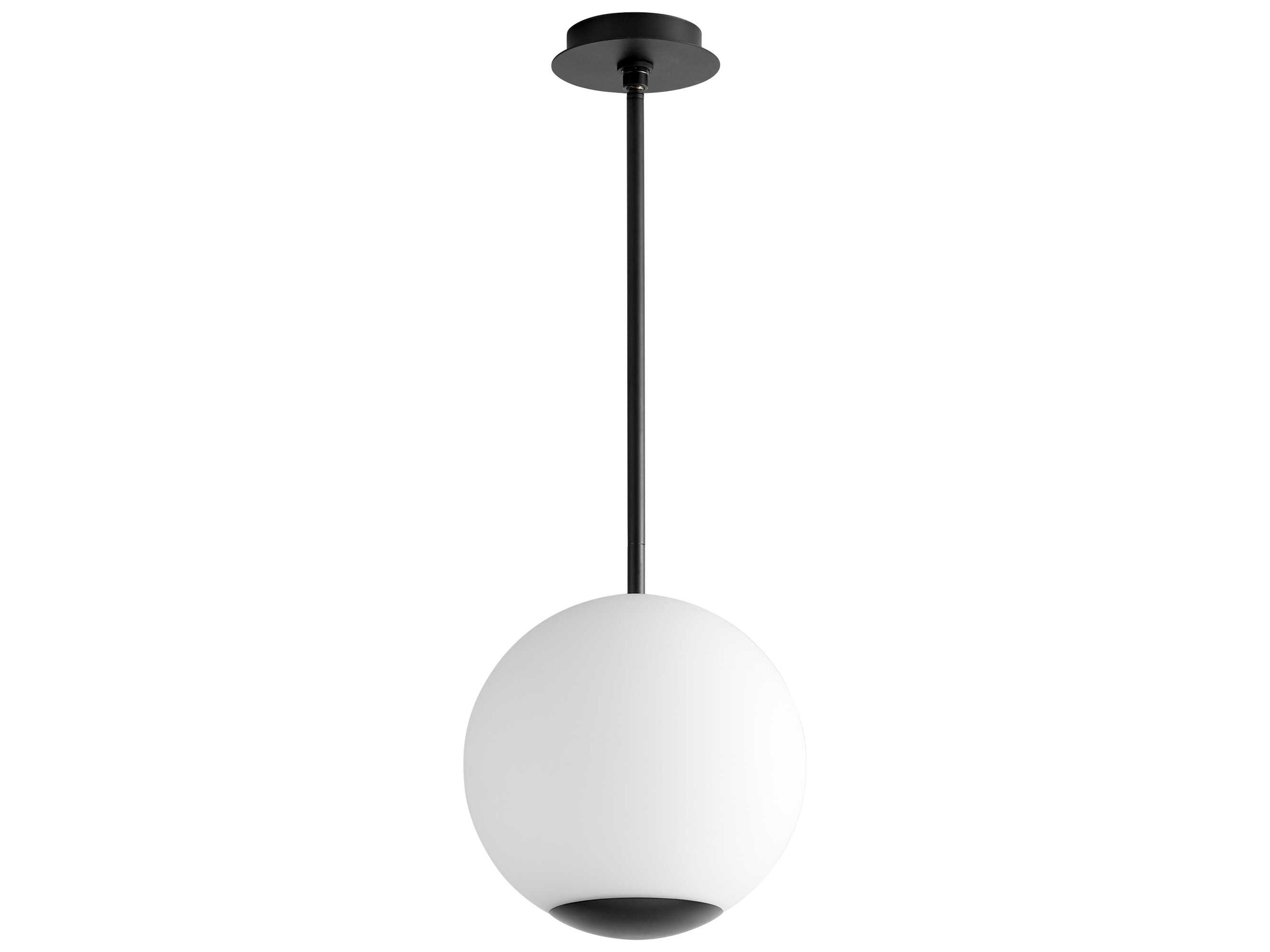 Terra 1-Light Black Globe Mini Pendant