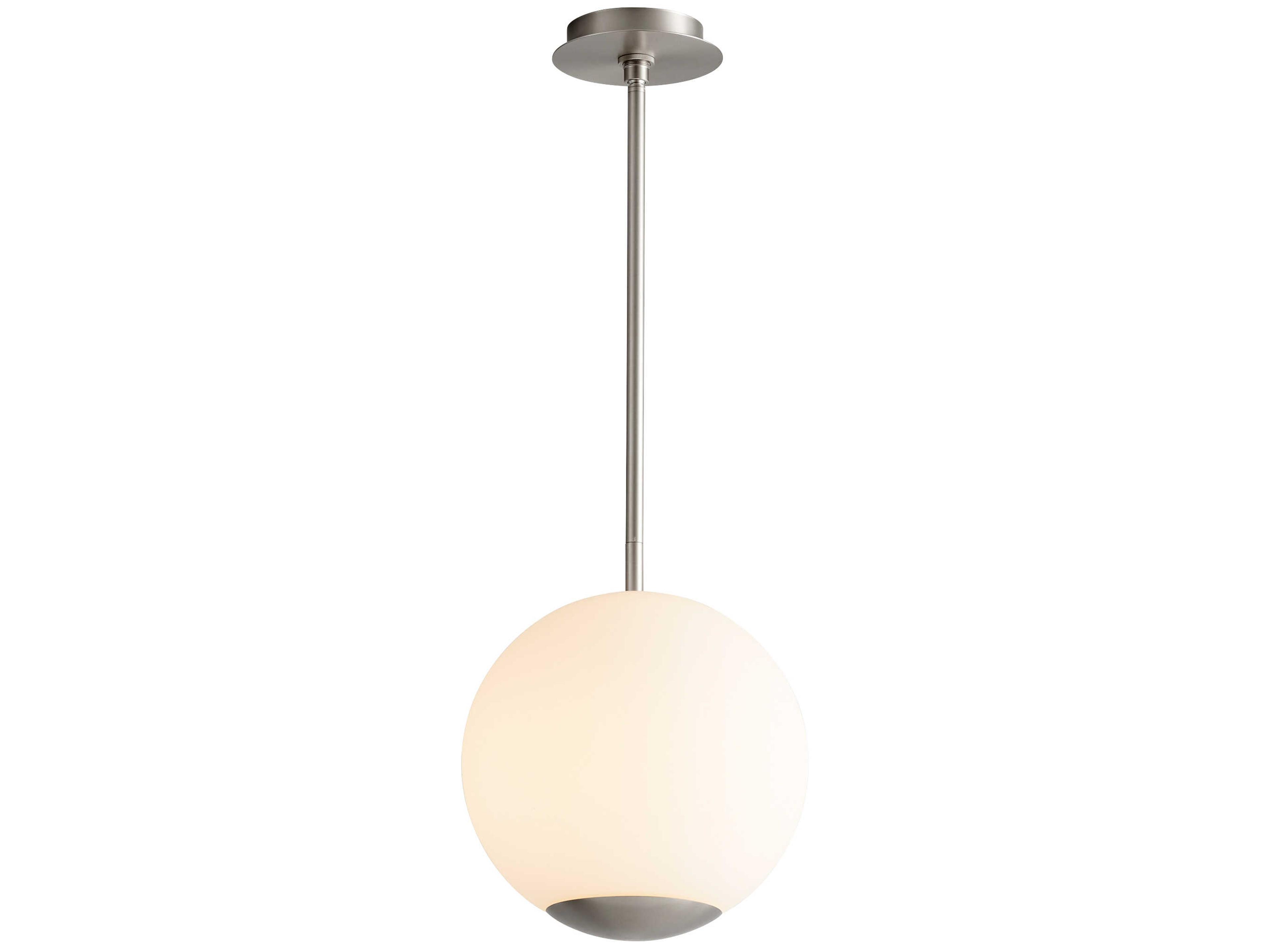 Oxygen by Quorum Terra 1-Light Satin Nickel Globe Mini Pendant