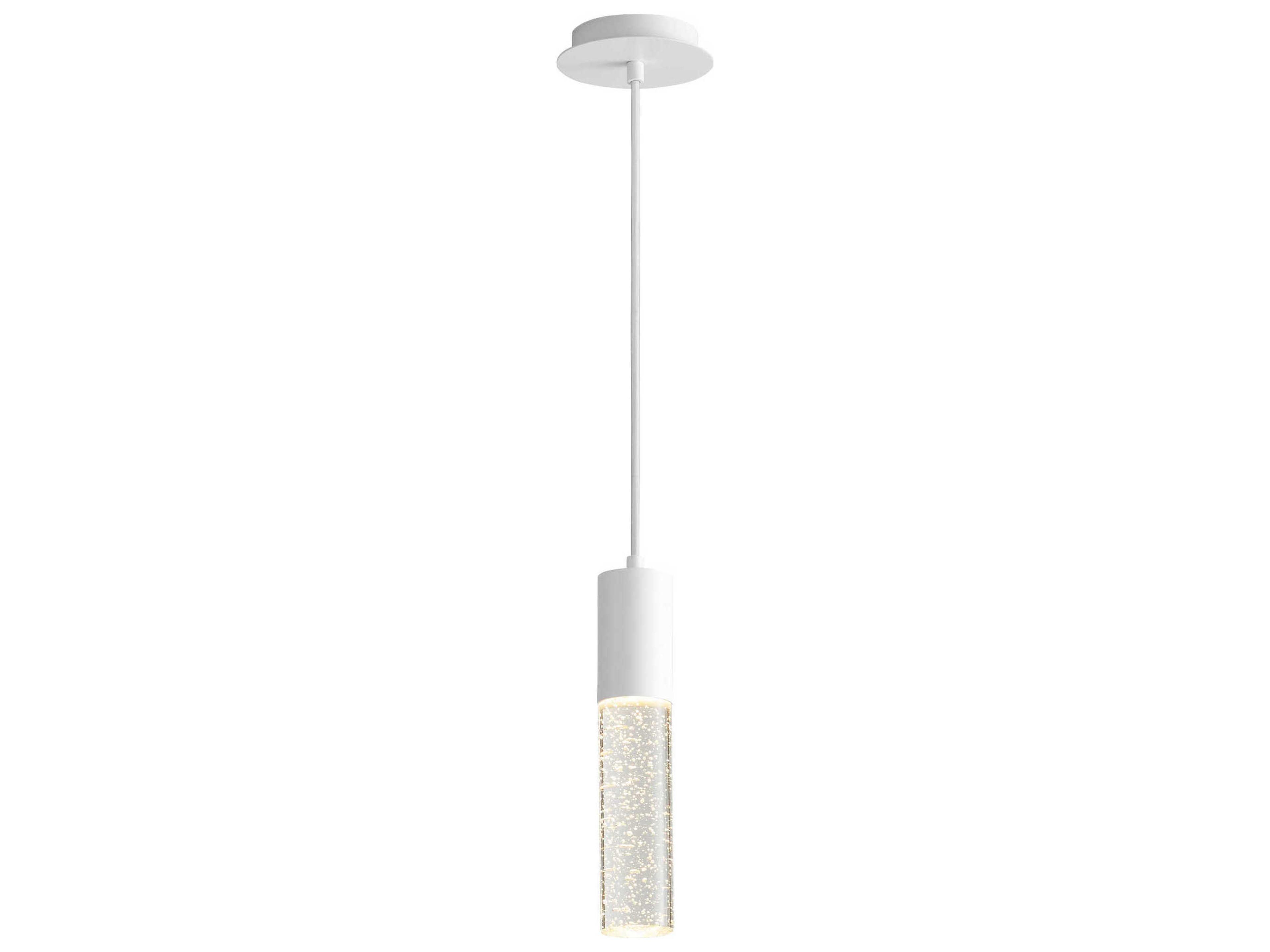 Oxygen by Quorum Spirit 1-Light White Cylinder Linear Mini Pendant