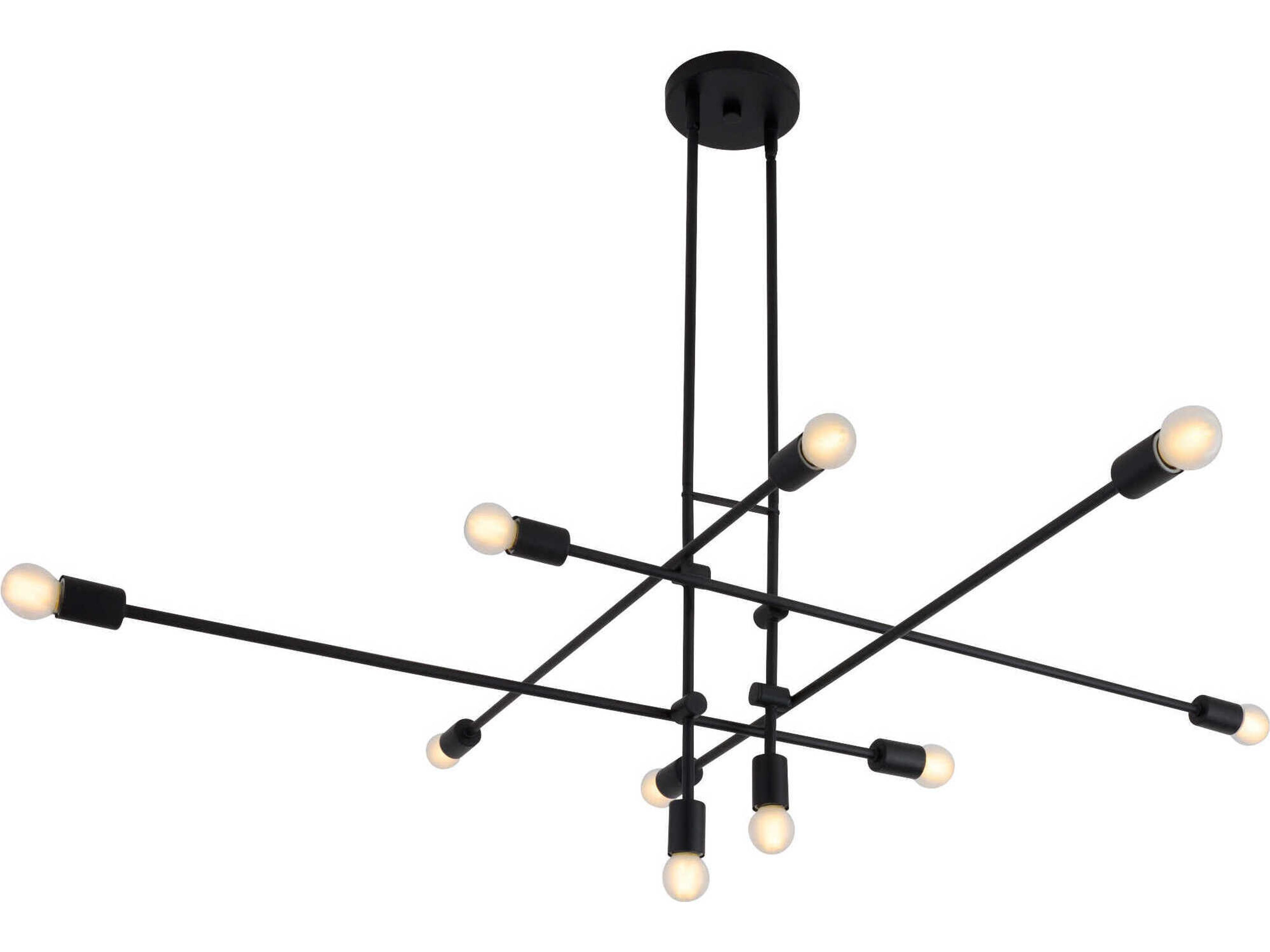 Oxygen by Quorum Mika 10-Light Black Linear Chandelier