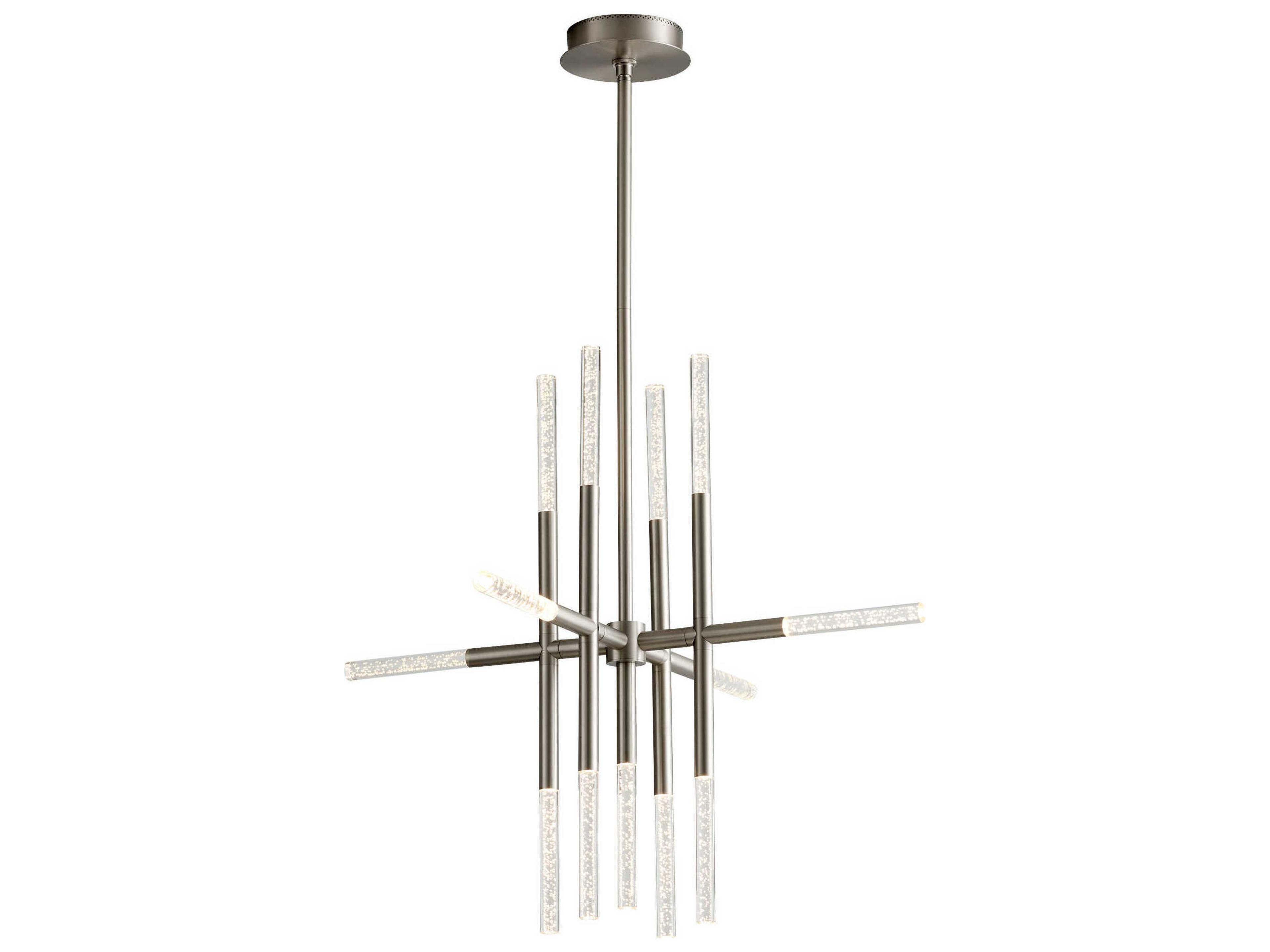 Oxygen by Quorum Moxy 13-Light Satin Nickel Linear Chandelier