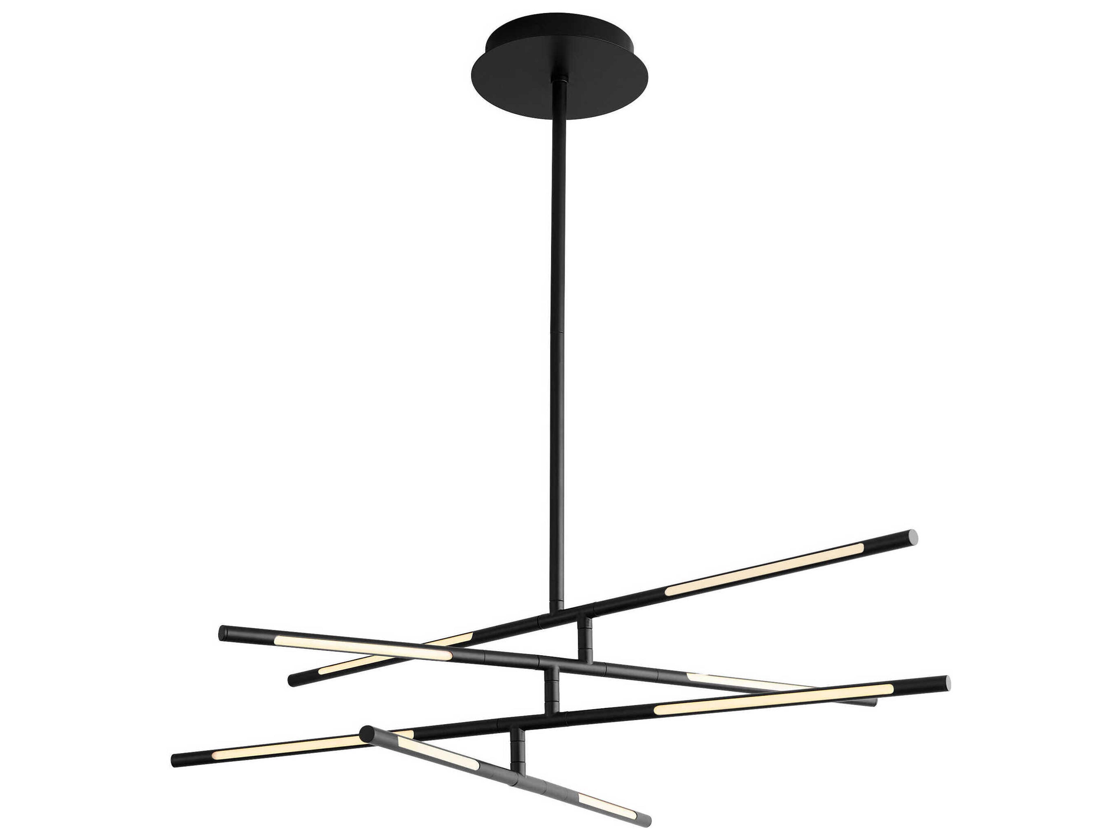 Oxygen by Quorum Palillos 8-Light Black Linear Island Pendant