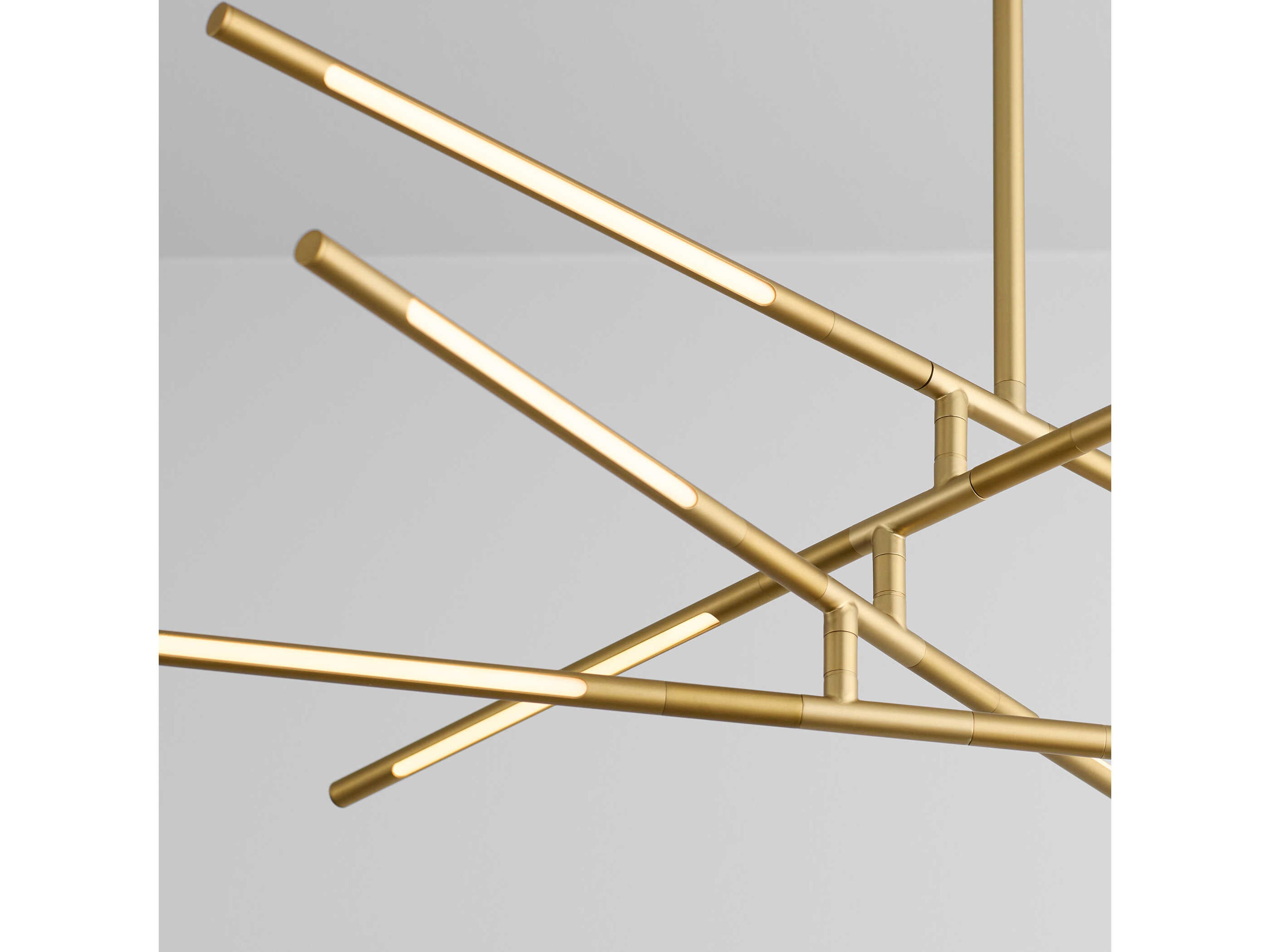 Oxygen by Quorum Palillos 8-Light Aged Brass Linear Island Pendant