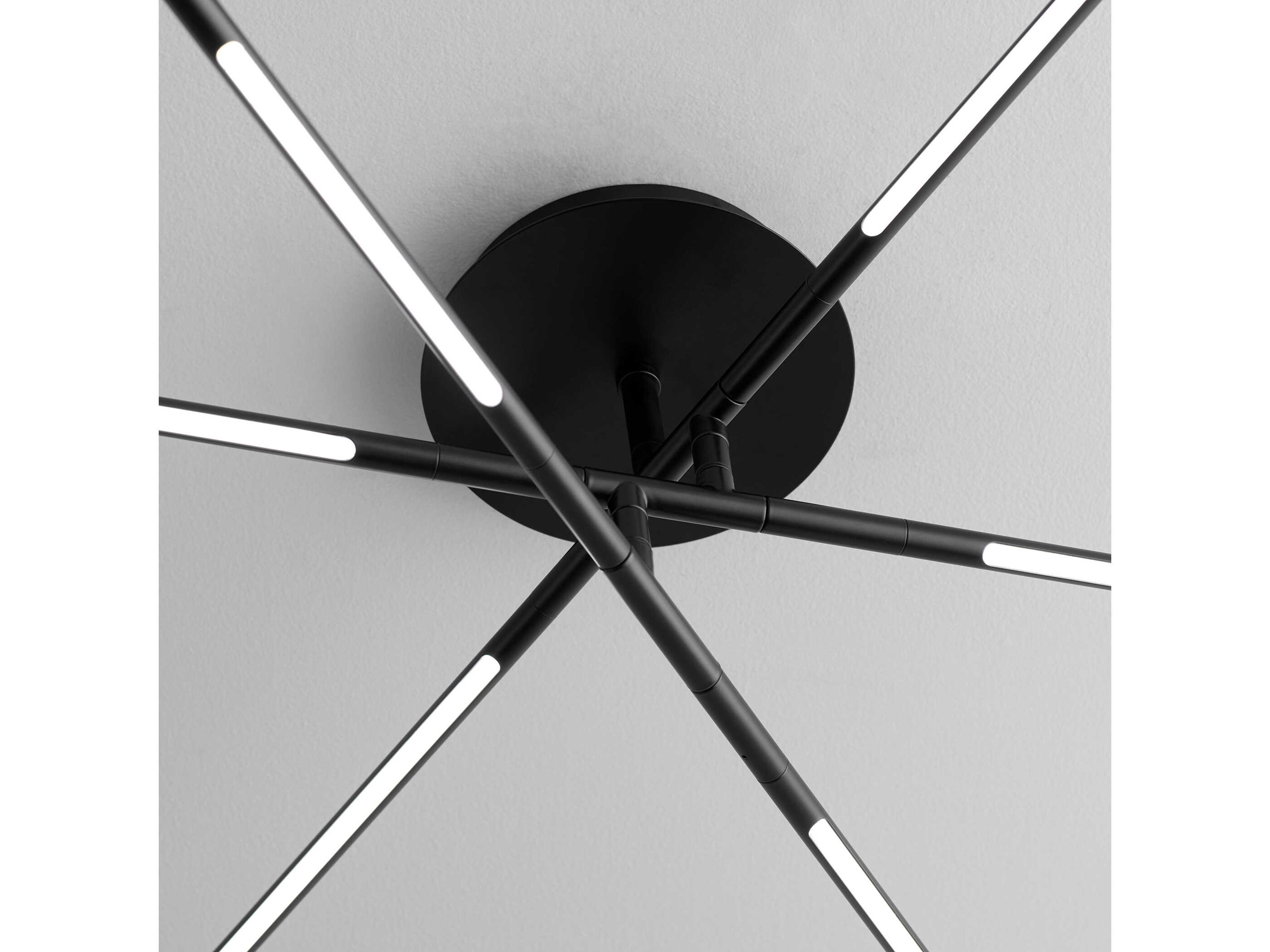 Oxygen by Quorum Palillos 6-Light Black Linear Flush Mount