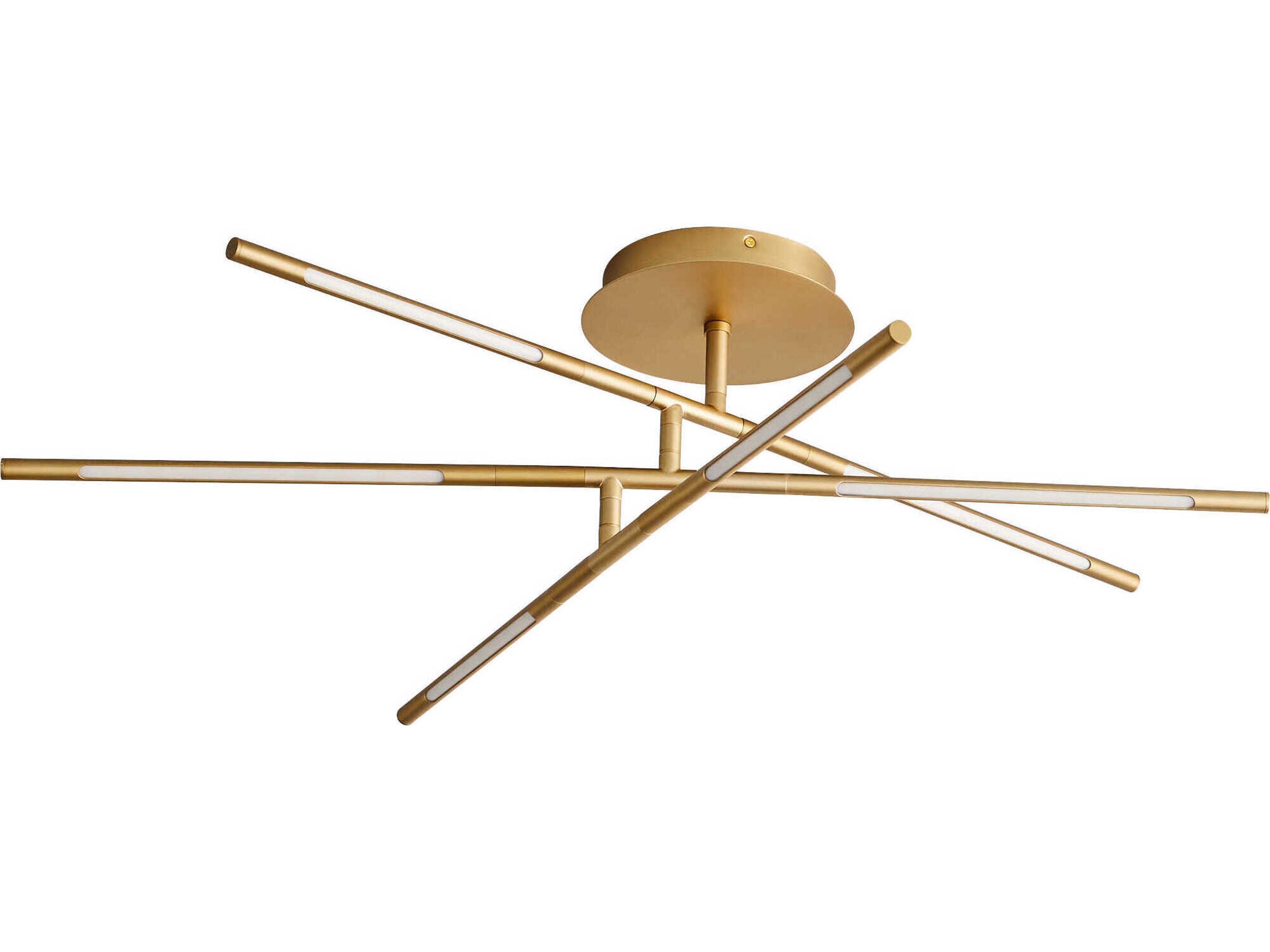 Palillos 6-Light Aged Brass Linear Flush Mount