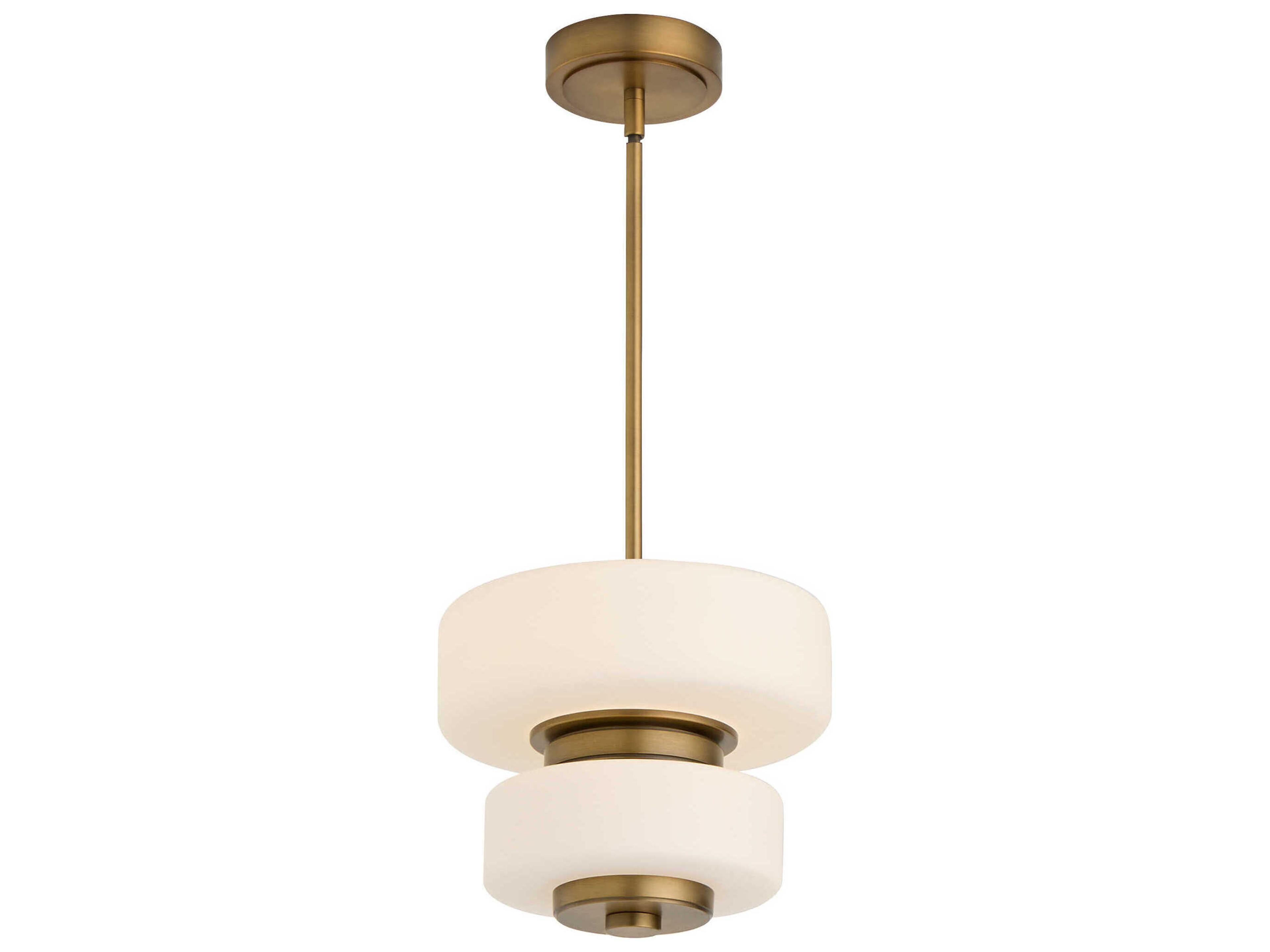 Oxygen by Quorum Favo Brushed Brass Geometric Pendant