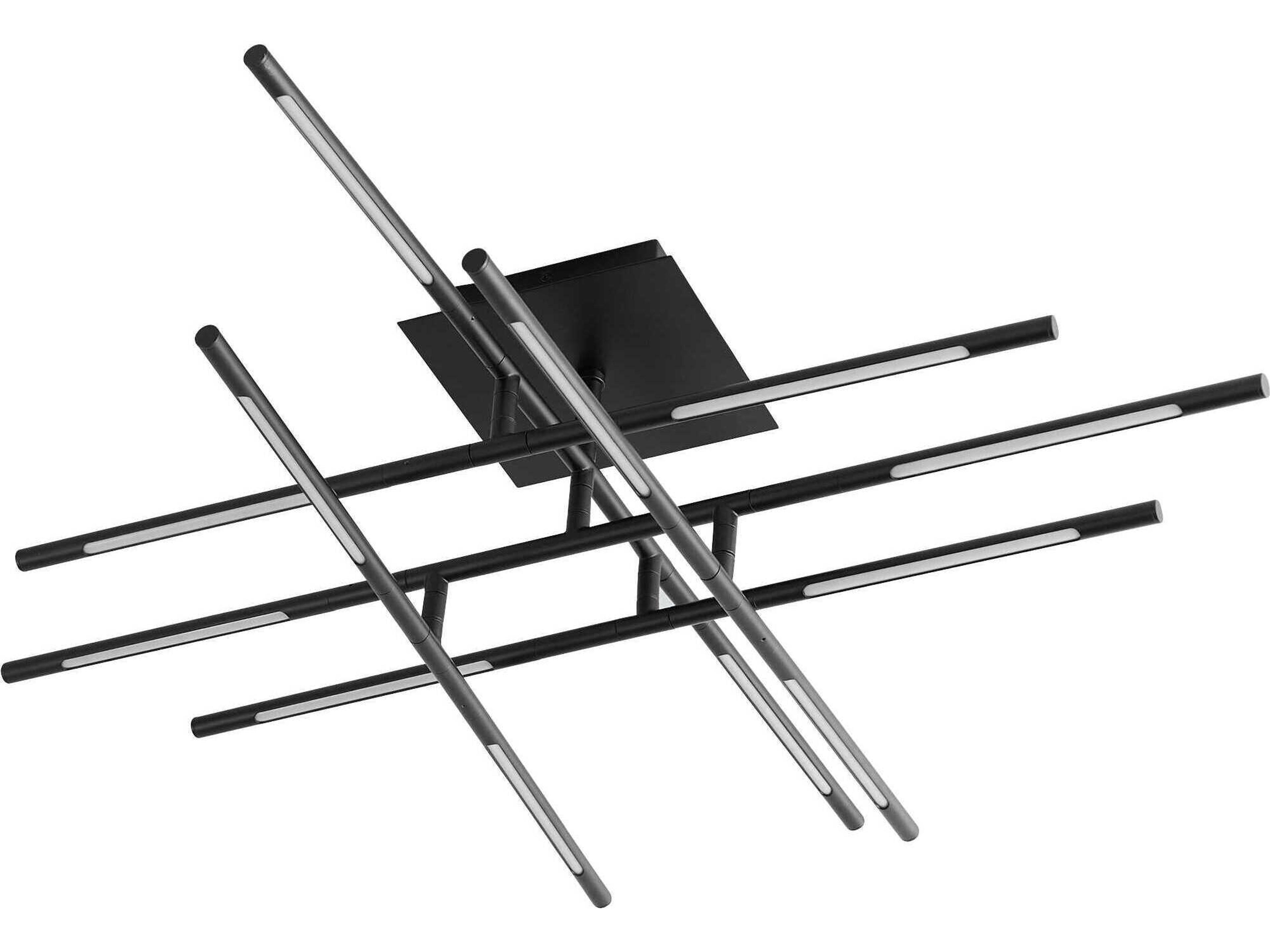 Palillos 12-Light Black Linear Flush Mount