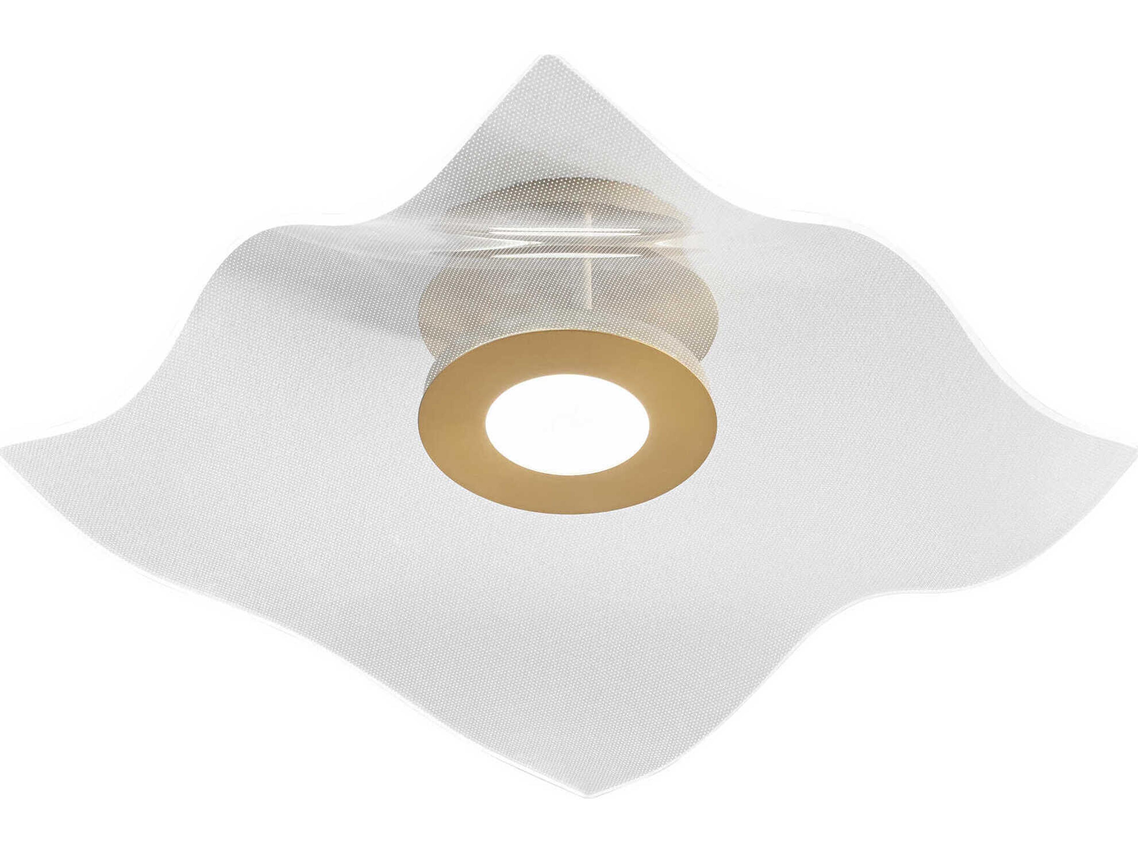 Oxygen by Quorum Medusa 1-Light Aged Brass Flush Mount