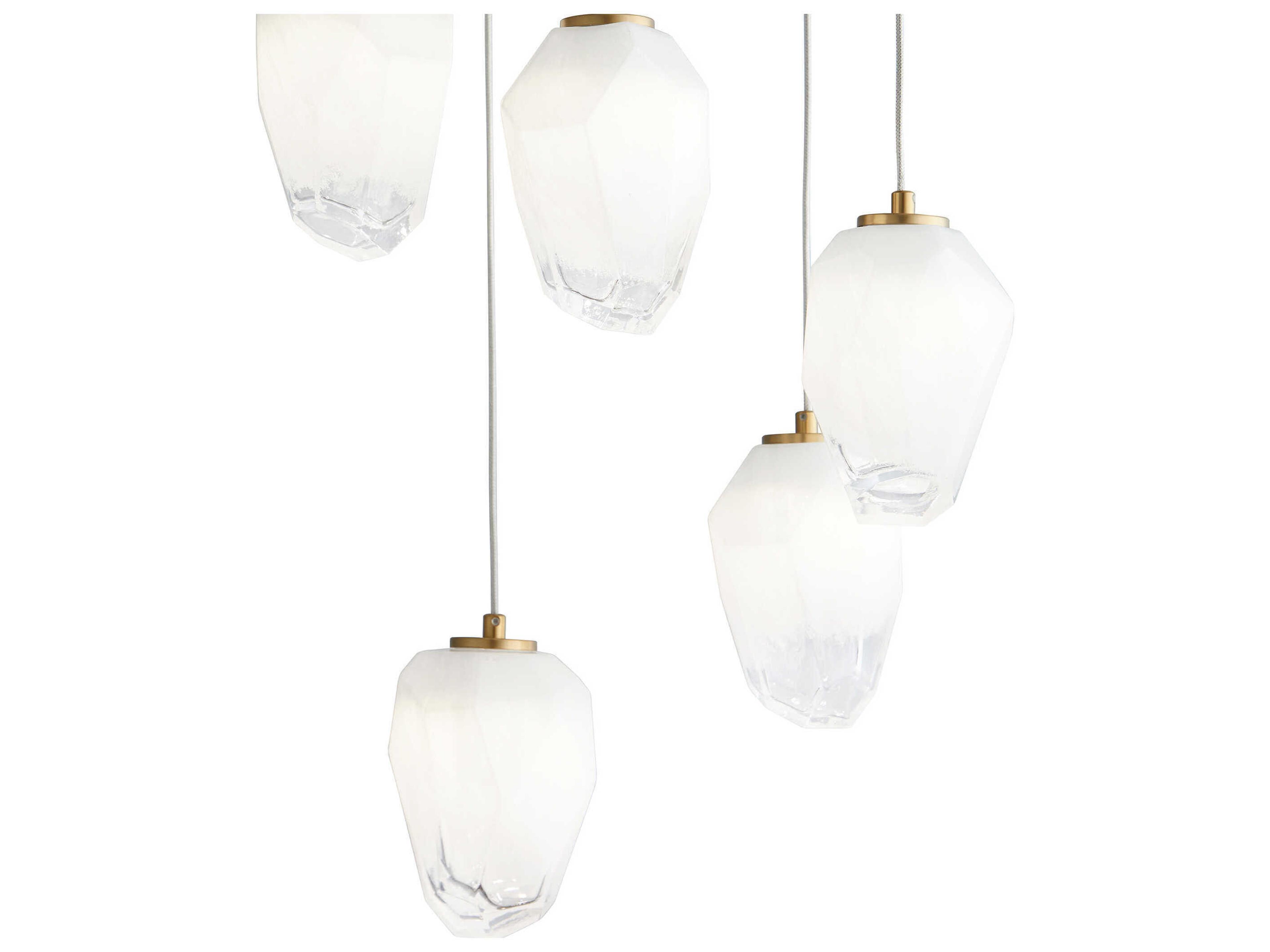 Oxygen by Quorum Vivo 5-Light Aged Brass Pendant