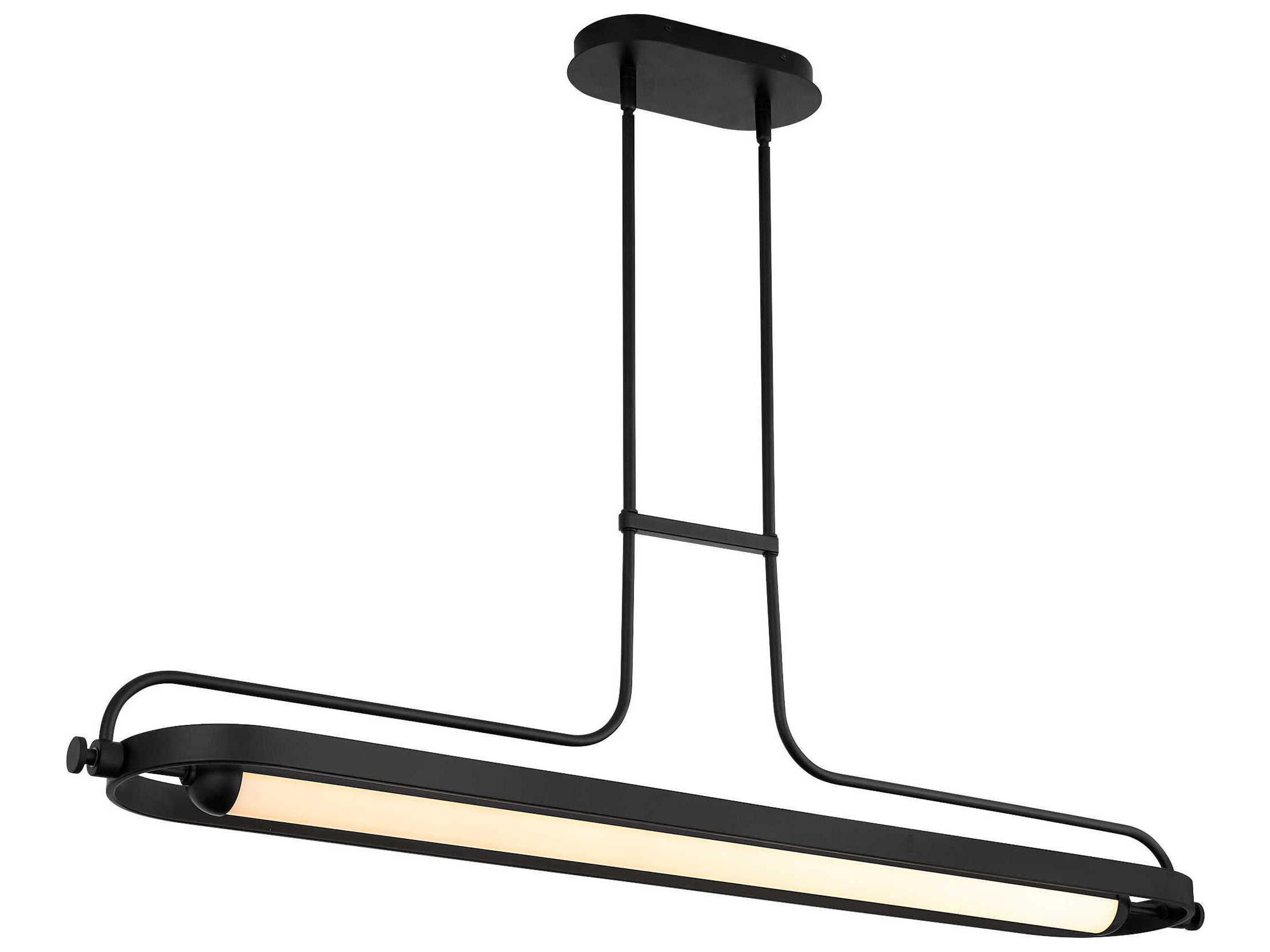 Oxygen by Quorum Braem Black Linear Island Pendant