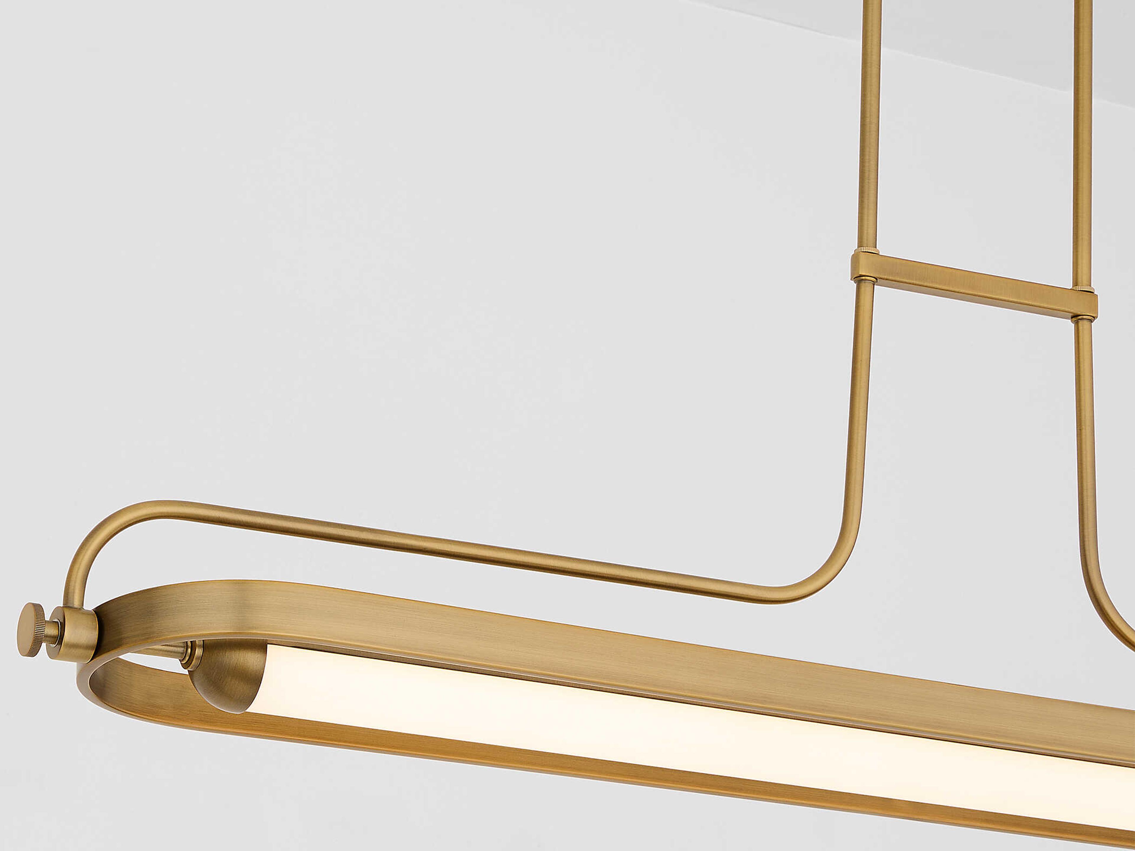 Oxygen by Quorum Braem Brushed Brass Linear Island Pendant