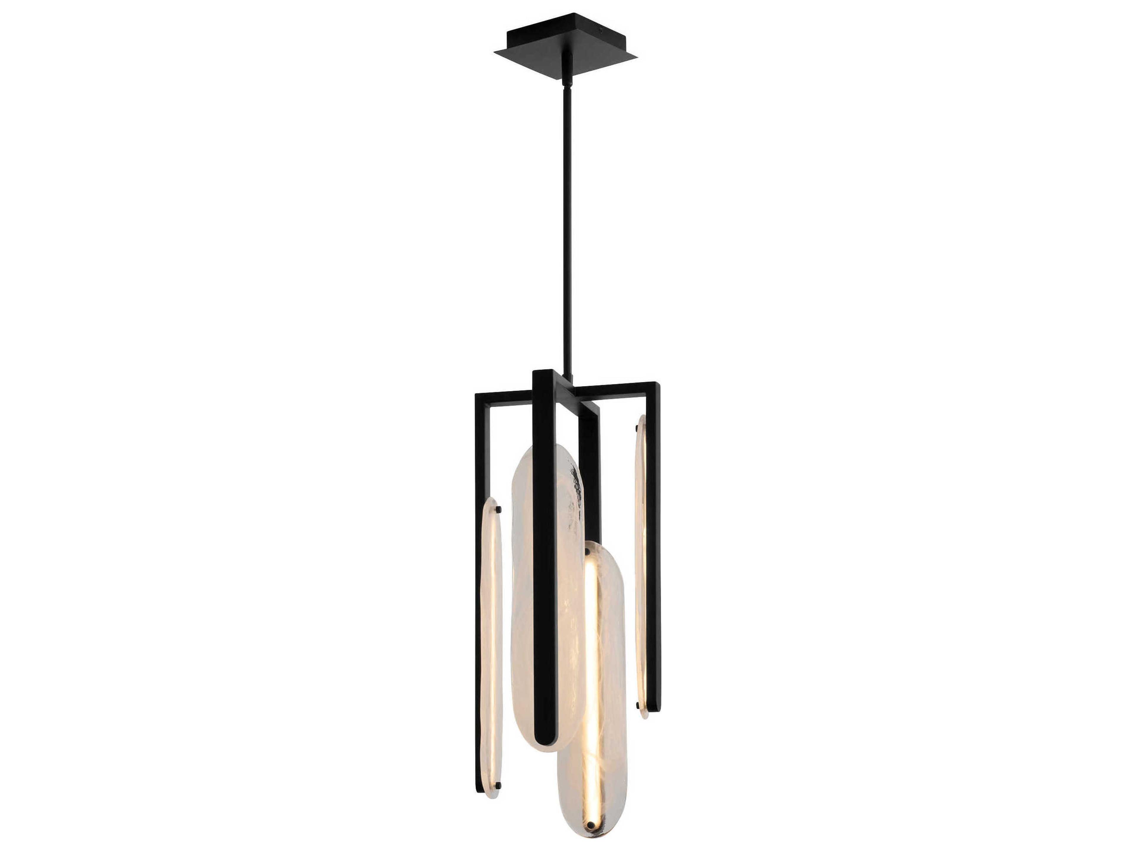 Oxygen by Quorum Avian 4-Light Black Geometric Pendant