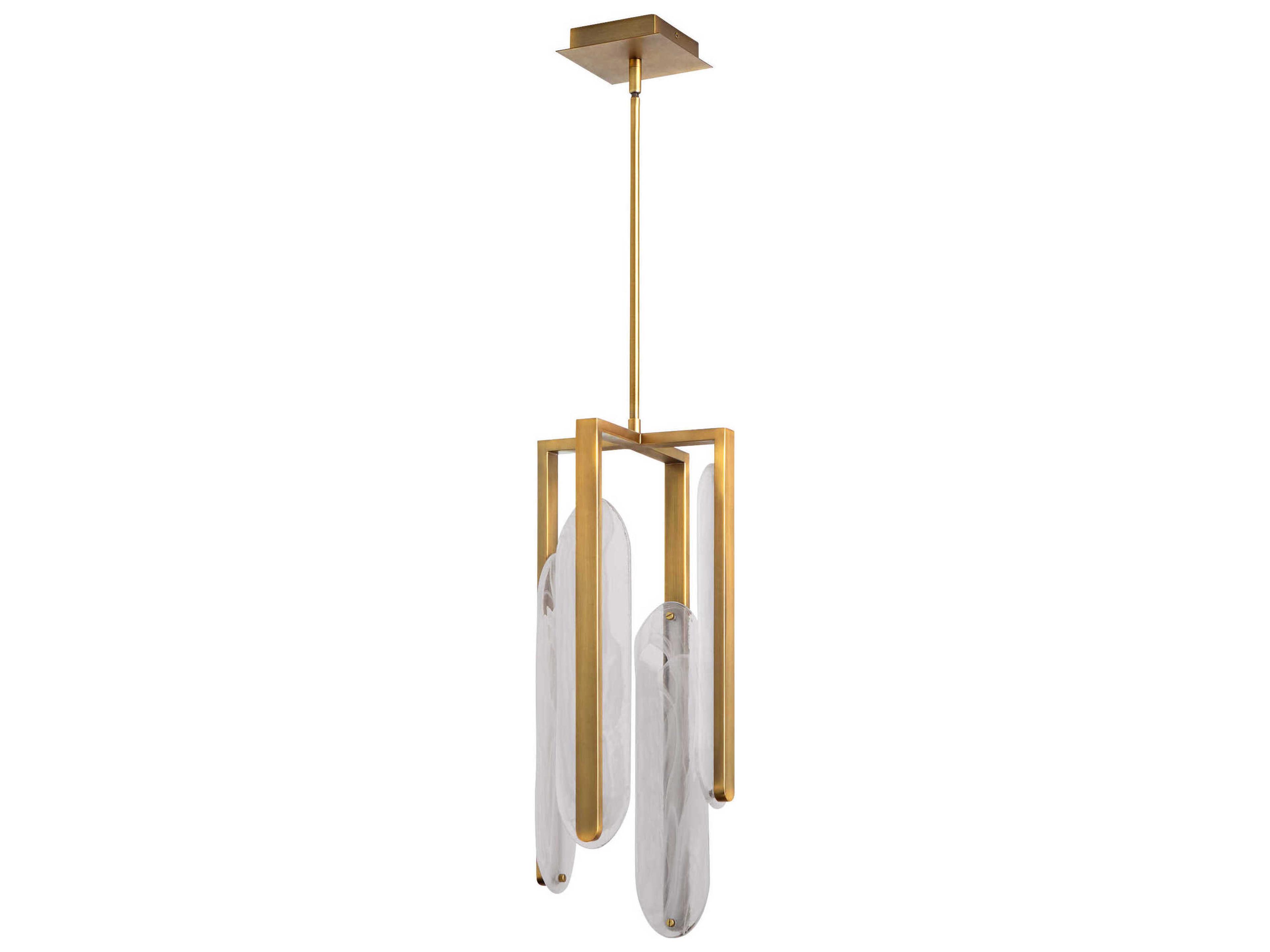 Avian 4-Light Brushed Brass Geometric Pendant