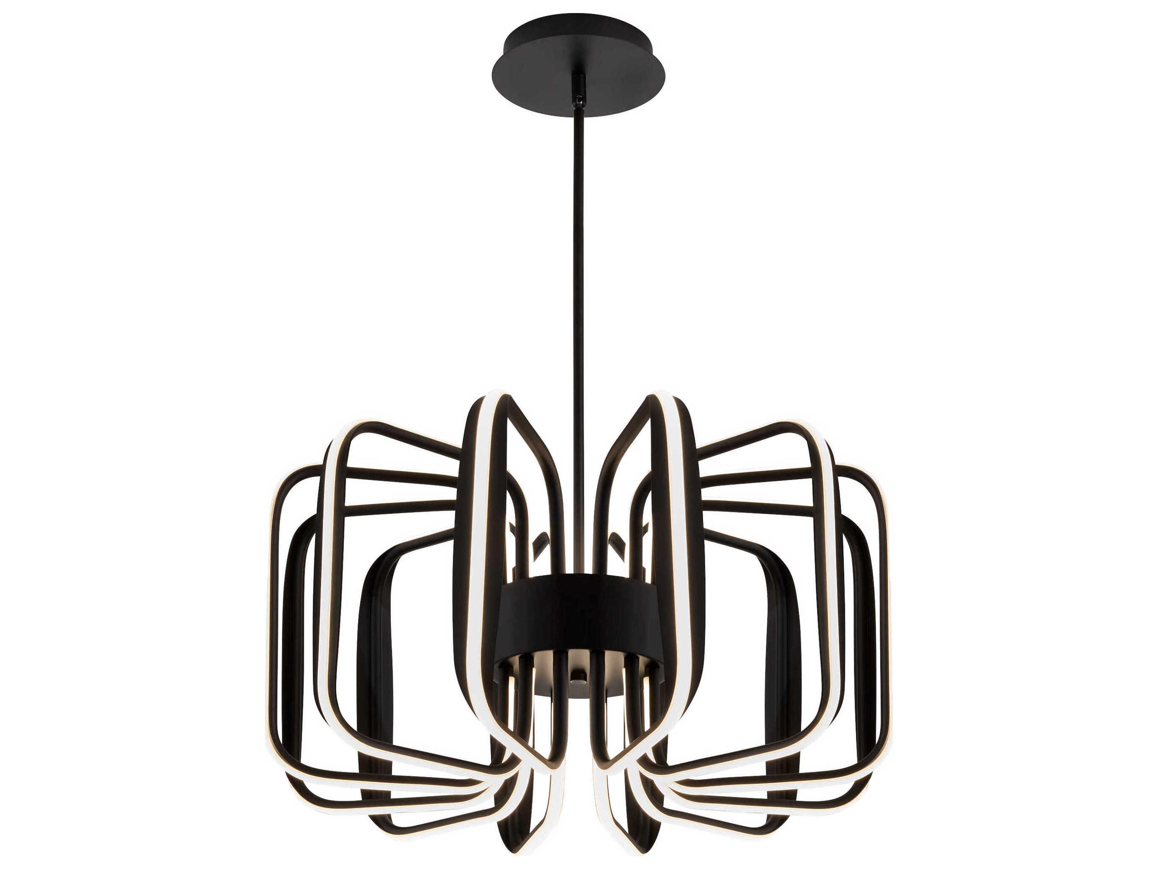 Oxygen by Quorum Roto 12-Light Black Pendant