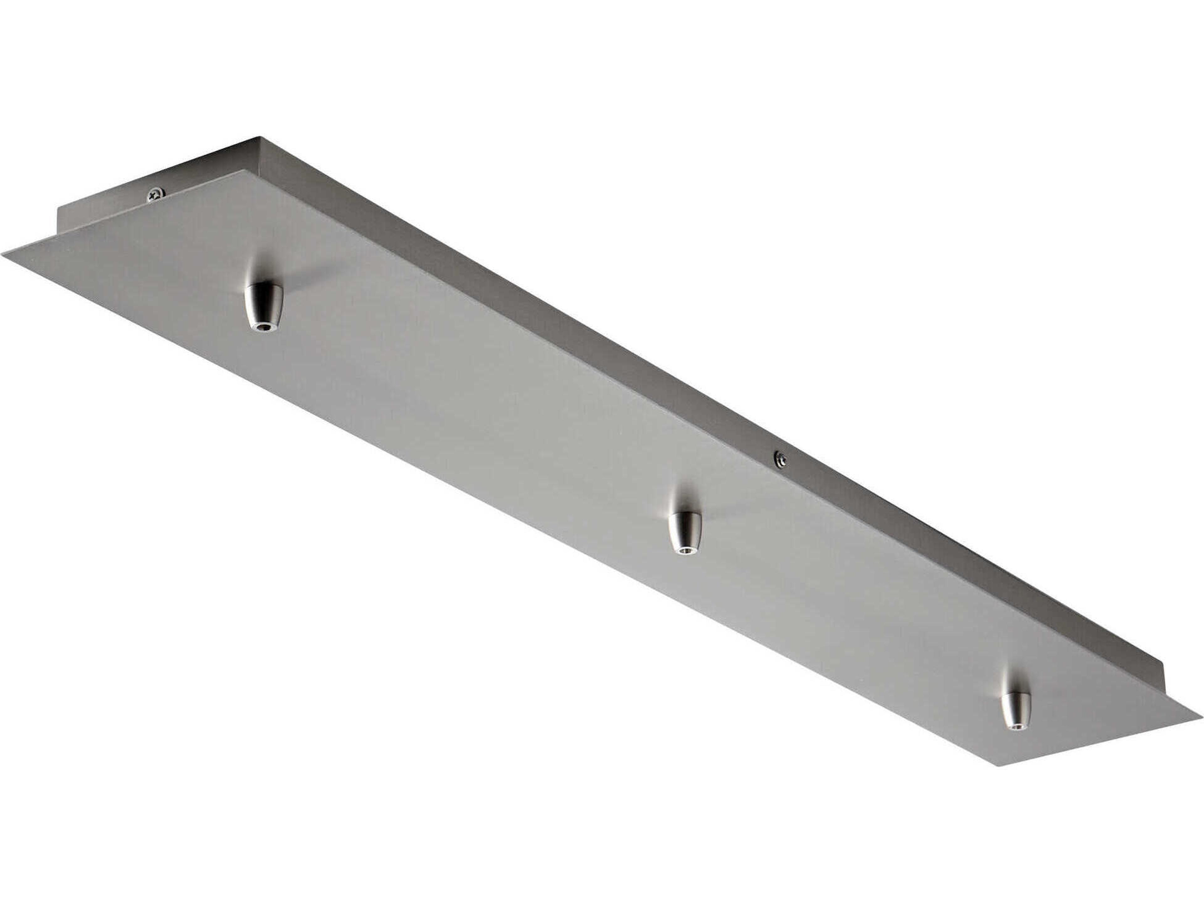 Satin Nickel 3-Light Linear Canopy