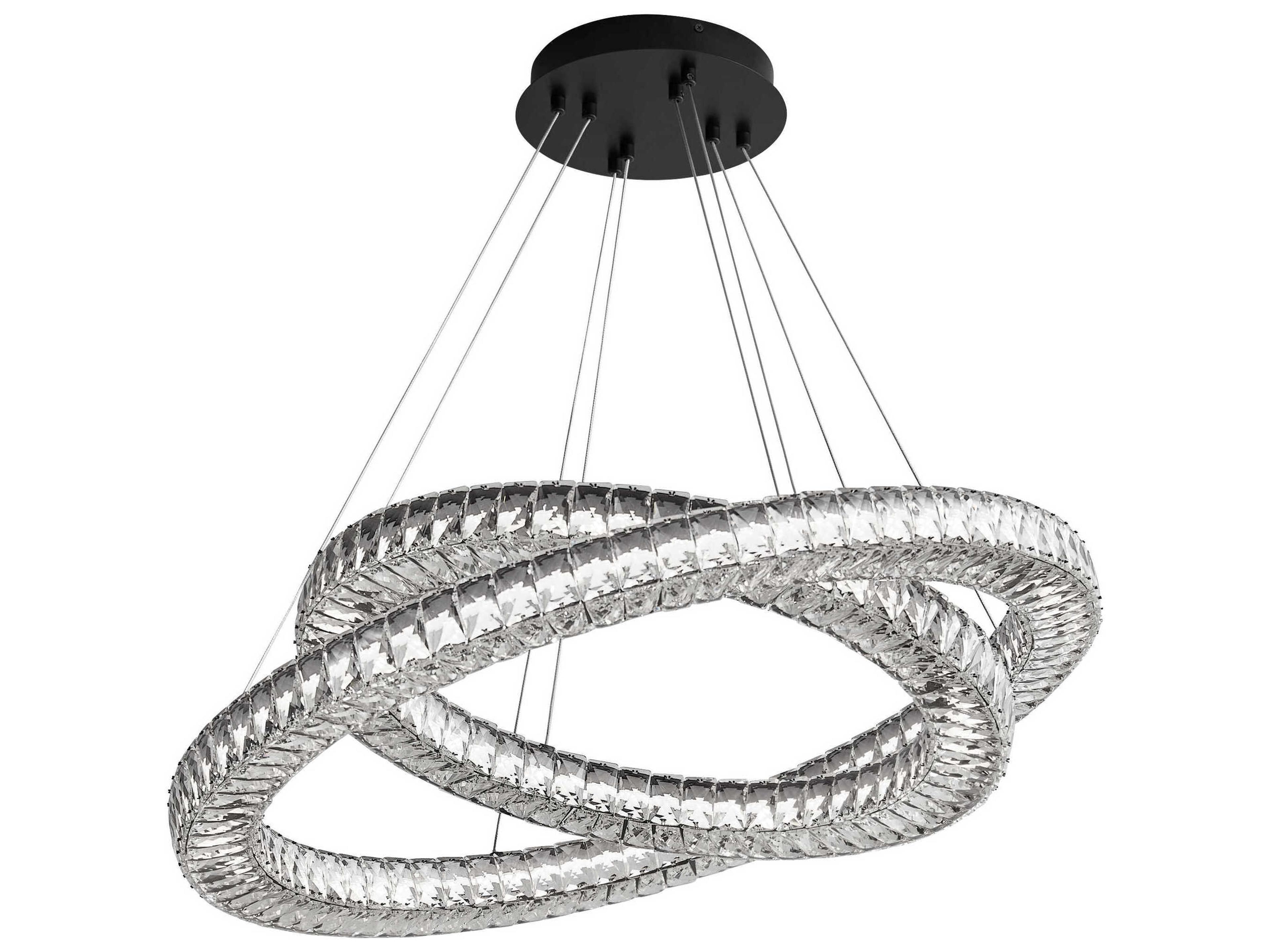 Oxygen by Quorum Elan 2-Light Black Round Pendant