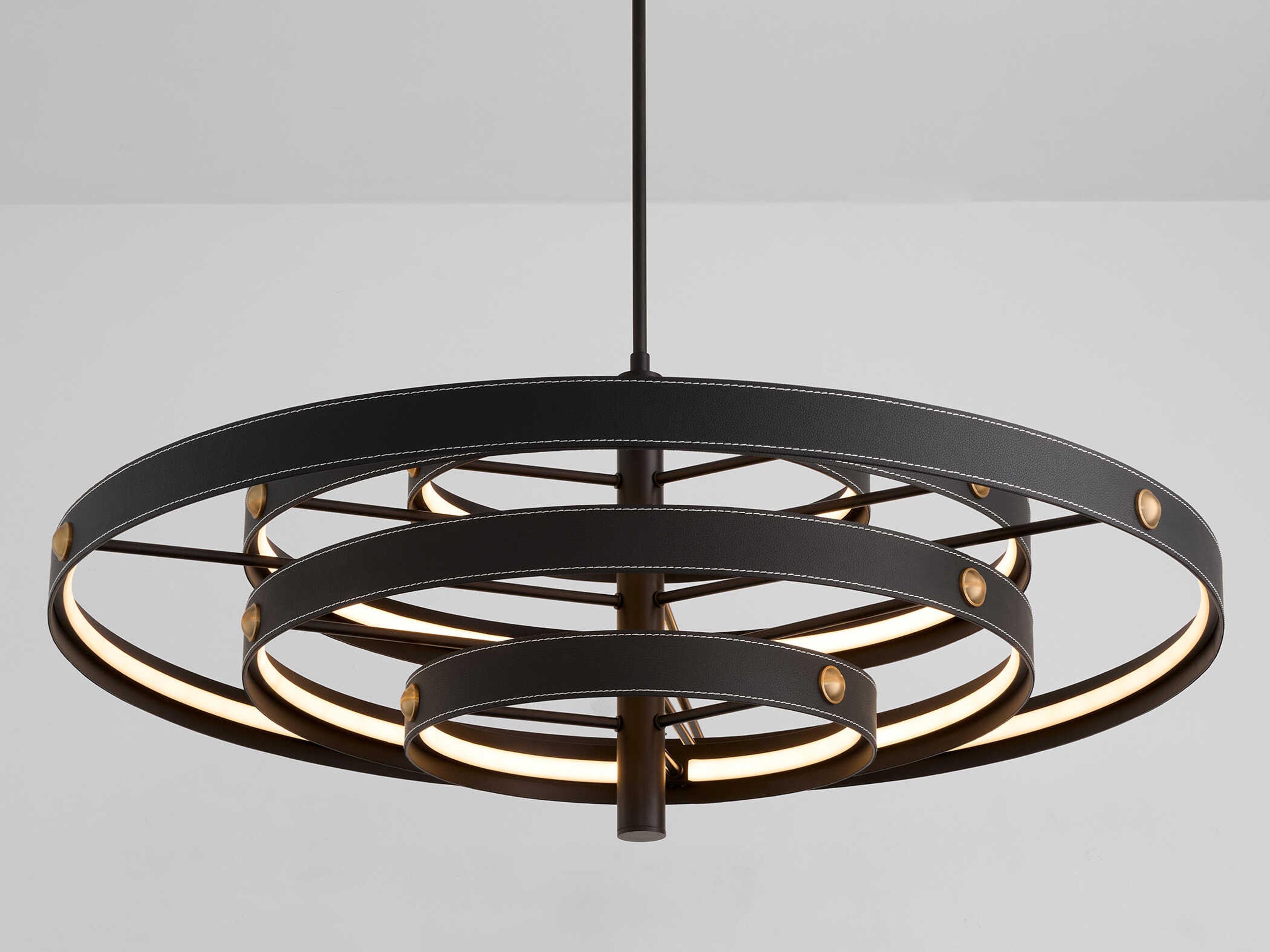Oxygen by Quorum Borealis 5-Light Black Tiered Pendant