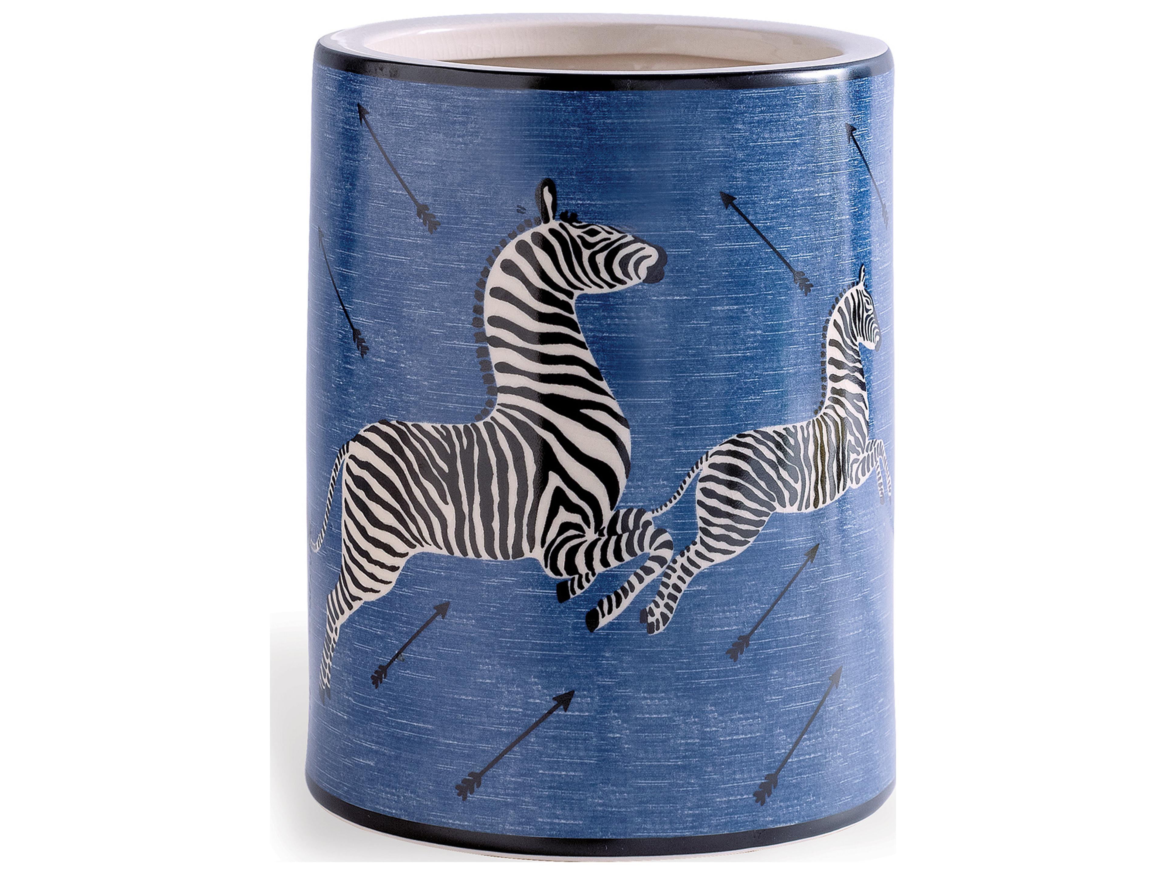 Zebra Blue Ice Bucket 10.5X6.5D