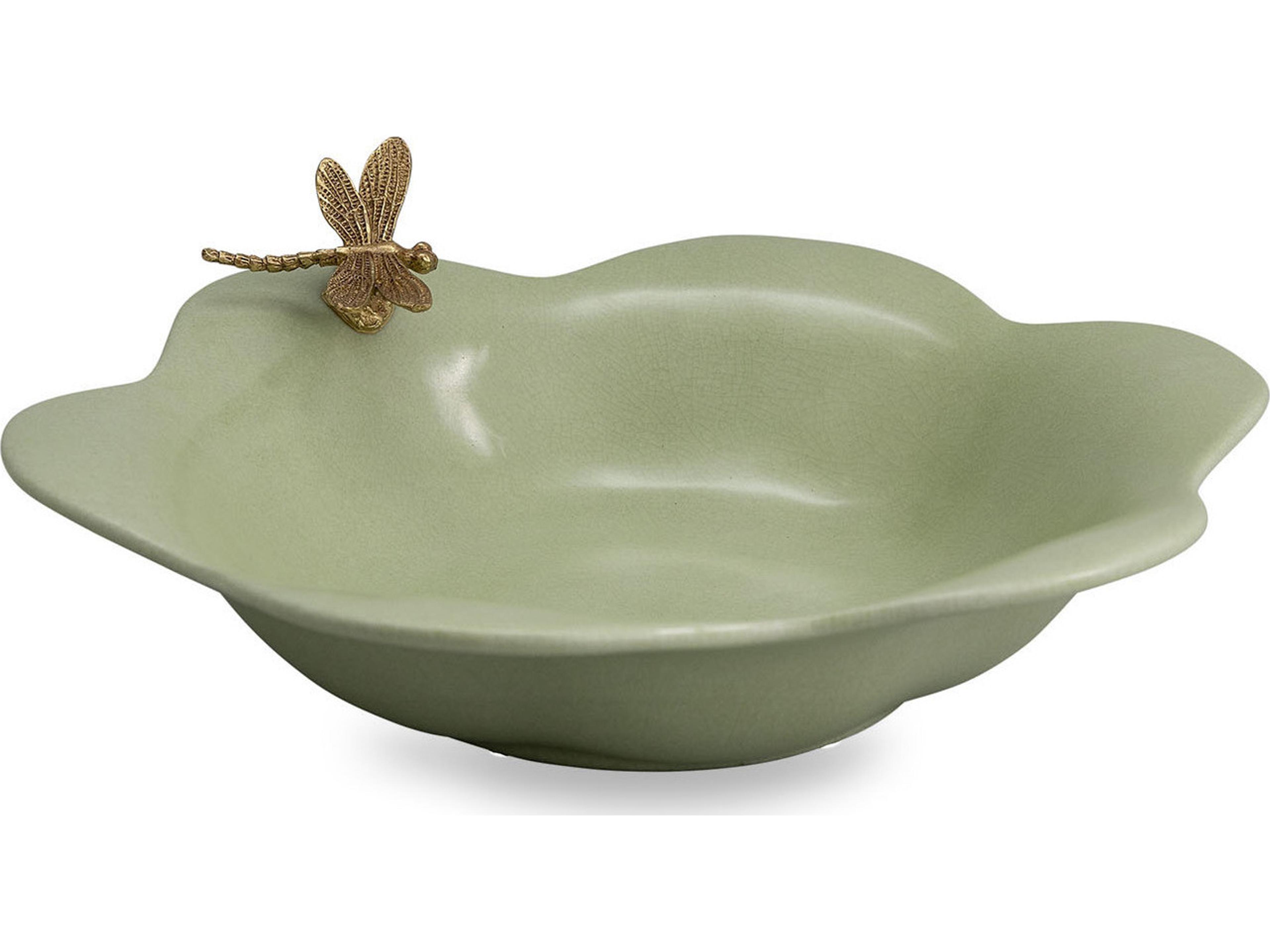Dragonfly Celadon Green Bowl